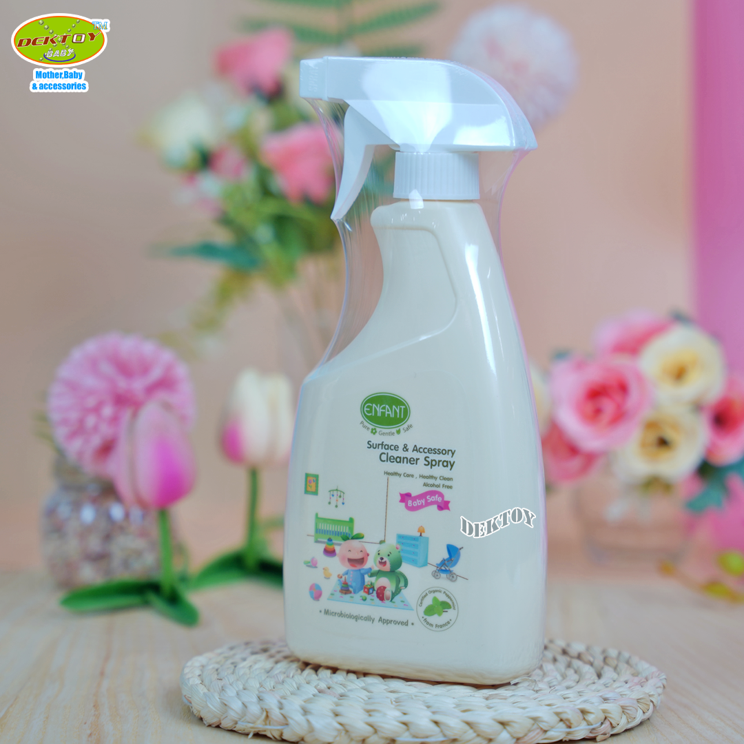 Enfant อองฟองต์ น้ำยาเช็ดทำความสะอาดของเล่นเด็กและอื่นๆ ออแกนิค เซอร์เฟซ & แอคเซสโซรี่ คลีนเนอร์ สเปรย์ 500 ml.