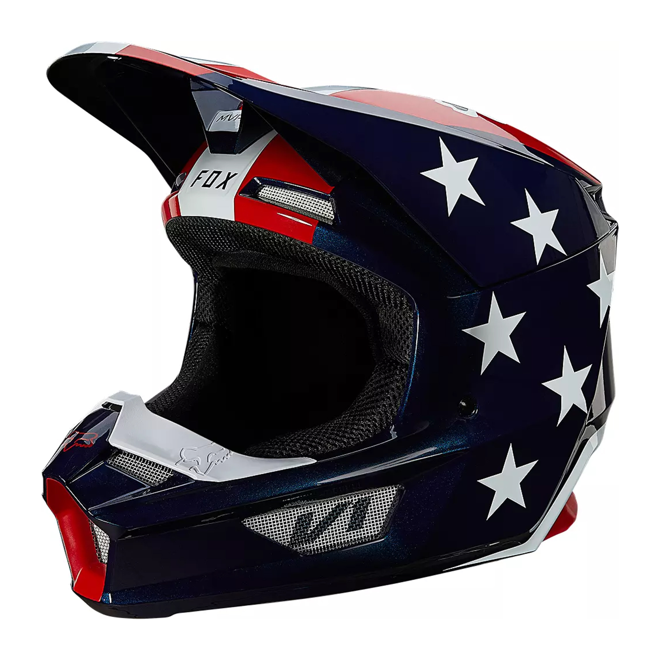 หมวกกันน็อค Fox Racing V1 - Ultra Red/White/Blue