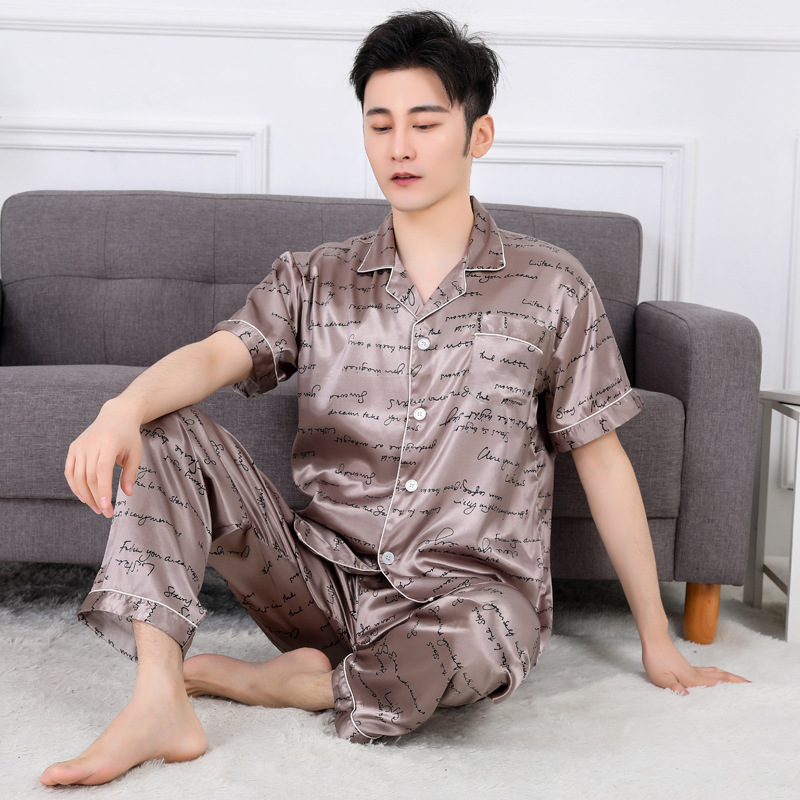 ชุดนอนผู้ชาย แขนสั้น-ขายาว ผ้าซาติน ไซส์ใหญ่