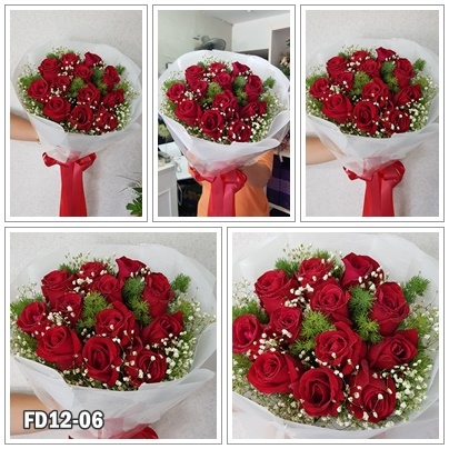 FD12-06 : ช่อกุหลาบแดง