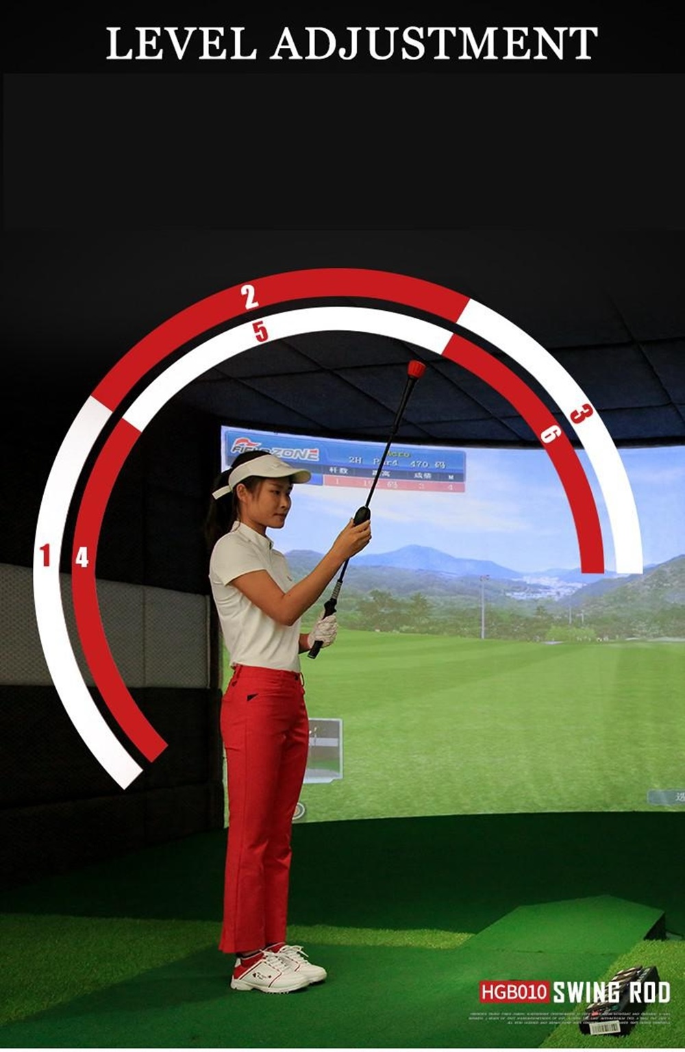 Swing Practice Stick อุปกรณ์ฝึกซ้อมวงสวิง PGM HGB016 อุปกรณ์ฝึกความแข็งแรงและจังหวะในการตี รุ่นใหม่ล่าสุด!!! ( สีเขียว )