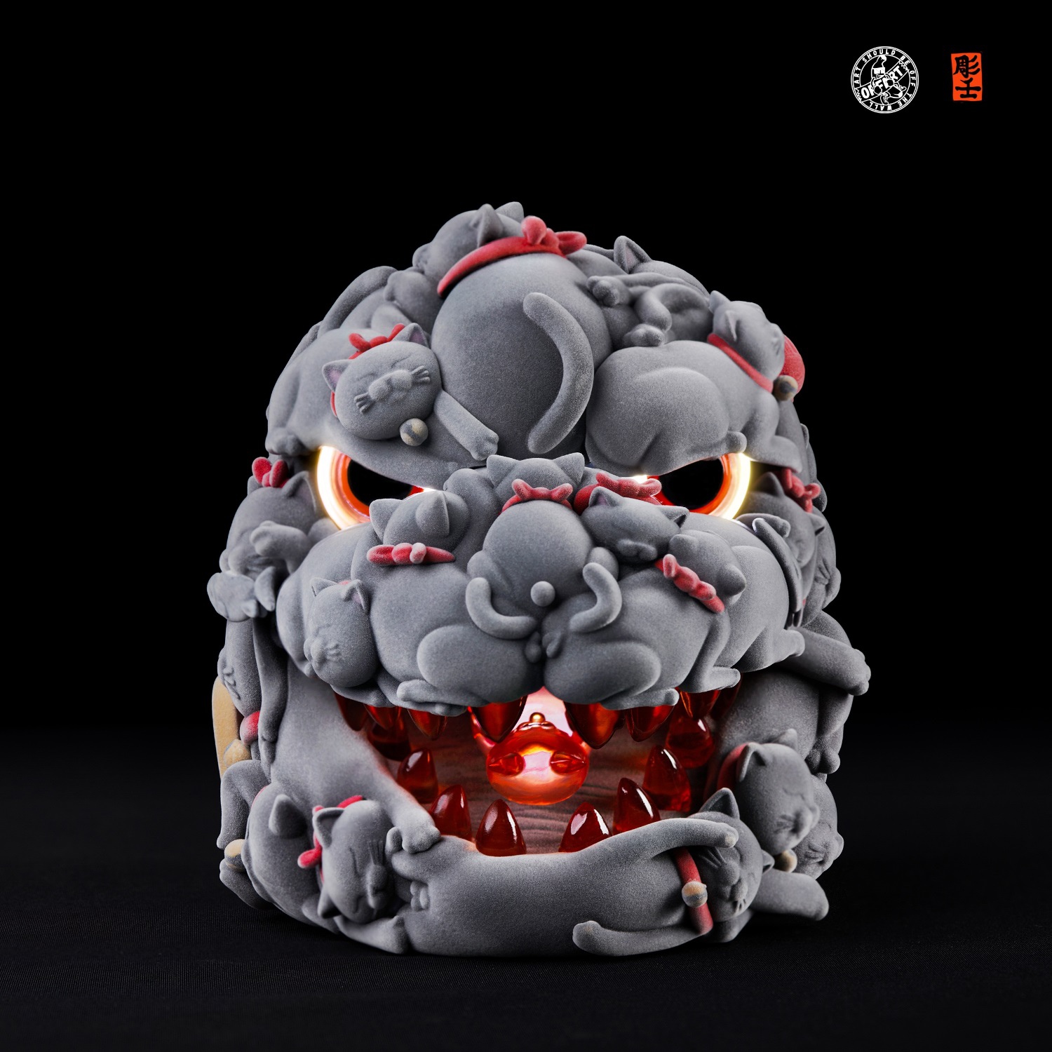 [สั่งจอง] OFFART x Horiren Red Flame Hundred Cats Resin Bust Original Flocked Ver.