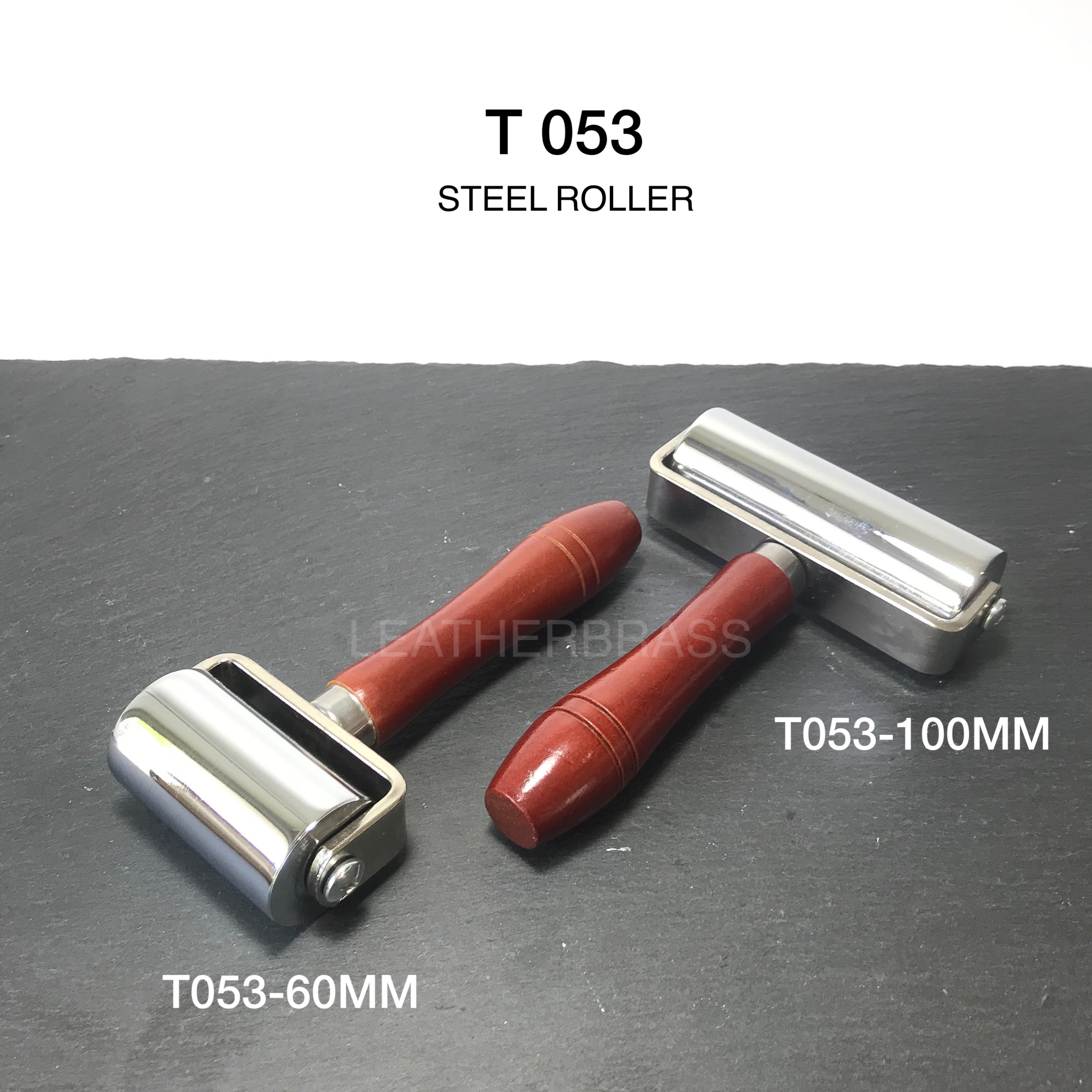 T053-60 ลูกกลิ้งเหล็ก หน้ากว้าง 60 mm คละสี สำหรับรีด กดทับ อุปกรณ์งาน DIY leatherbrass**ราคาต่ออัน**