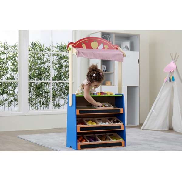 ชุดโรงละคร และร้านของชำ 2 in 1 , เล่นสวมบทบาท ,เป็นเชฟ ,ทำอาหาร,ของเล่นเสริมพัฒนาการ, ของเล่น,พร้อมส่ง