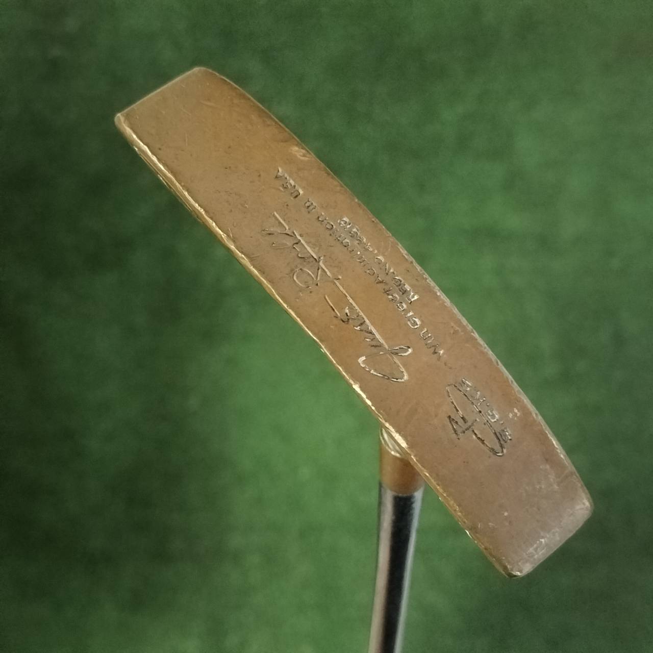 Vintage Japanese SGKS Royal Just Roll Putter ความยาว 34 นิ้ว ก้านแบบตรง วัสดุทองเหลือง ไม้กอล์ฟมือสอง