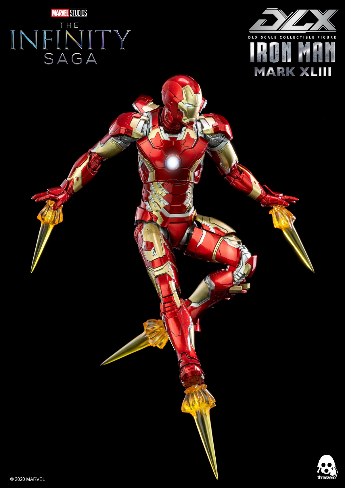[พร้อมส่ง]Threezero DLX : Iron Man [Re-issue]- 3Z0247 : Mark43