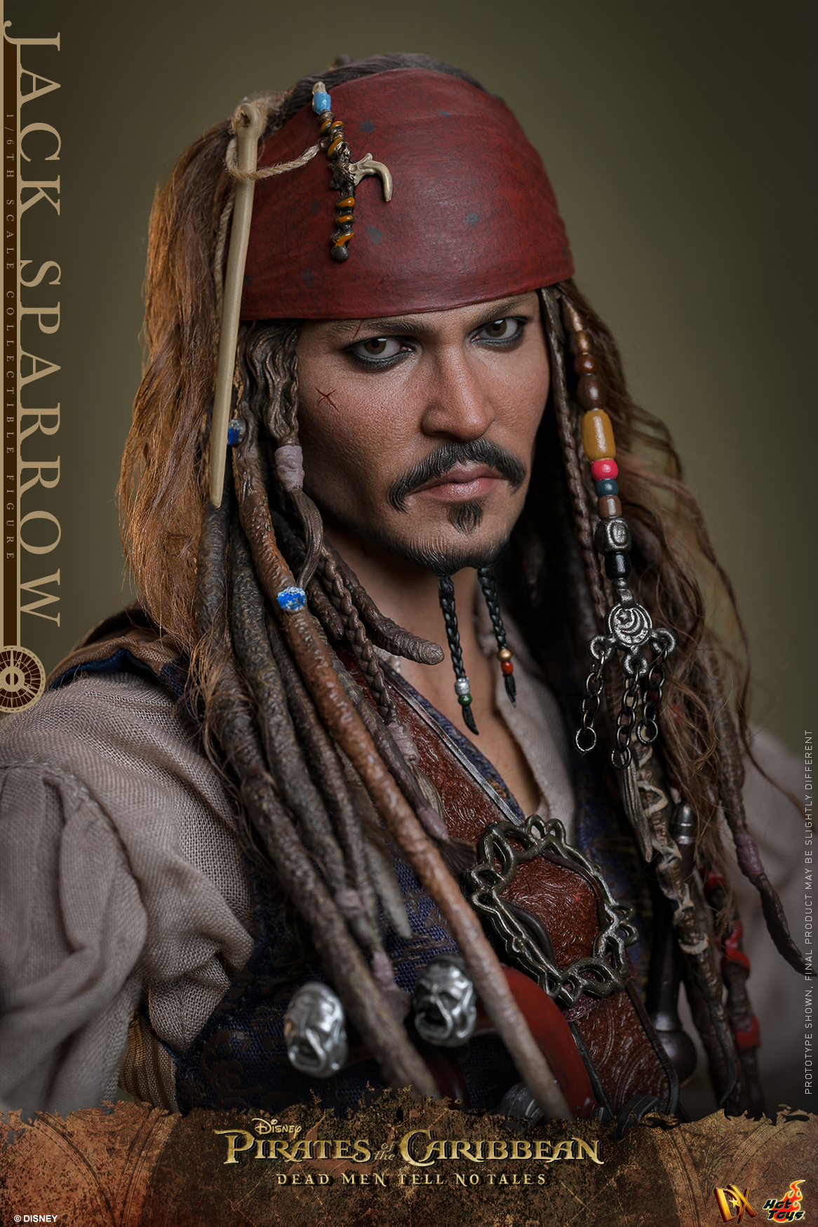 [พร้อมส่ง]Hot Toys 1/6 : Pirates of the Caribbean : Dead Men Tell No Tales - Jack Sparrow - DX38 : (Deluxe Version)(กล่องทะลุ)