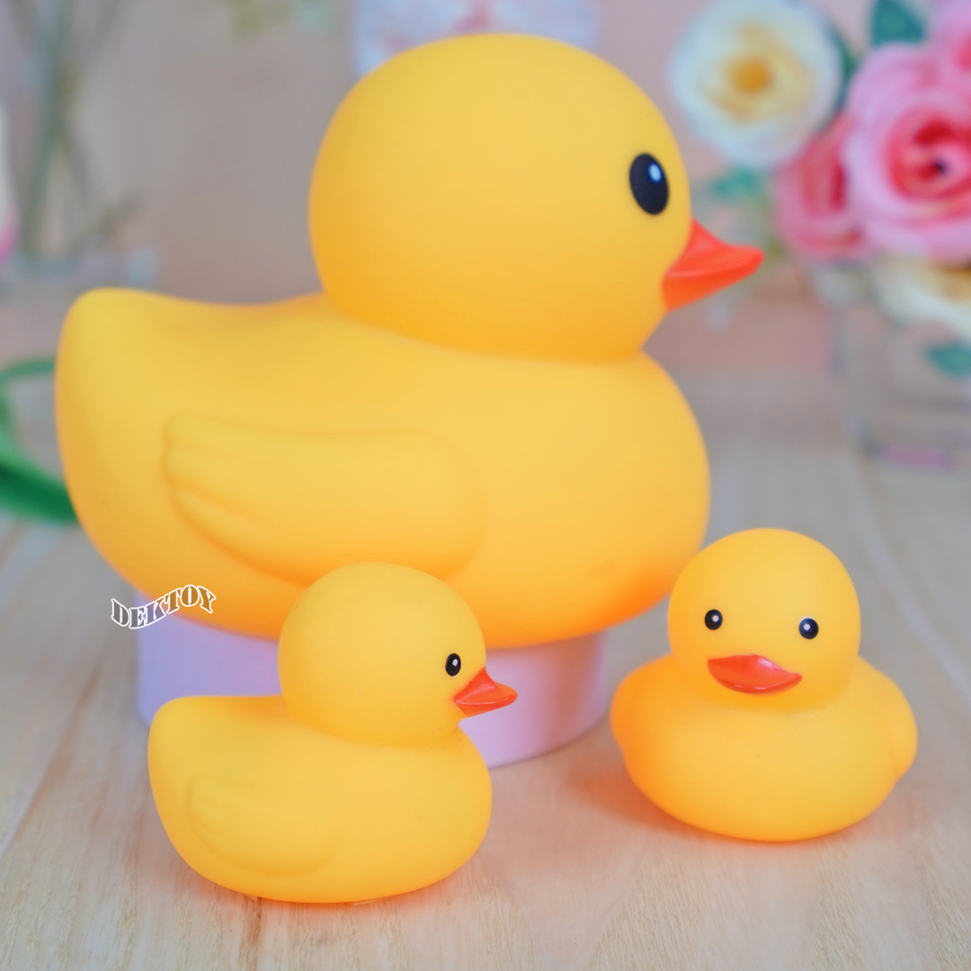 Wisher toy ของเล่นเด็ก ยางบีบเป็ดแม่ลูก ยางบีบเป็ดลอยน้ำ 3 ตัว 668-45