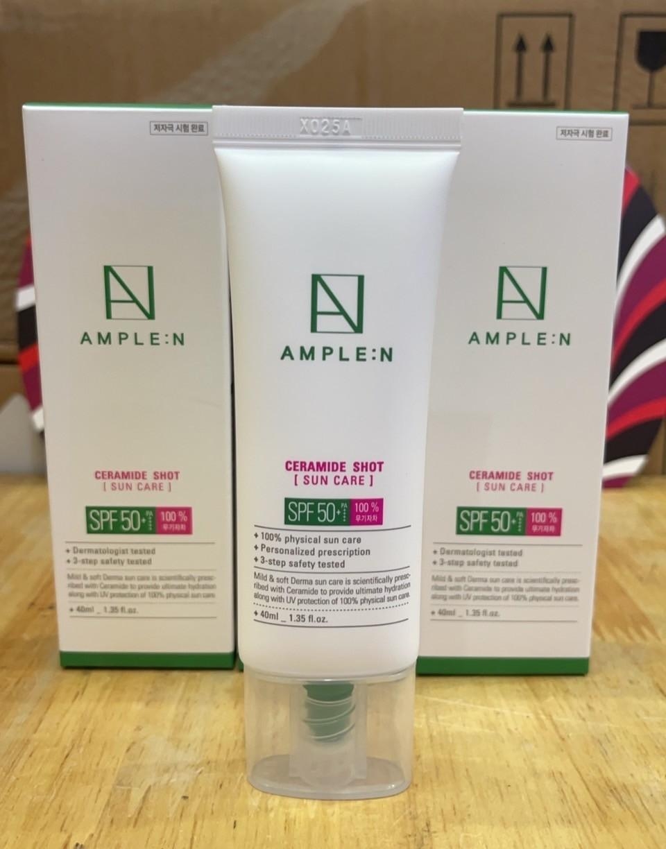 Coreana AMPLE N Ceramide-Shot Barrier Sun Care SPF 50 PA++++ 40ml ครีมกันแดดสูตรเซรามายด์