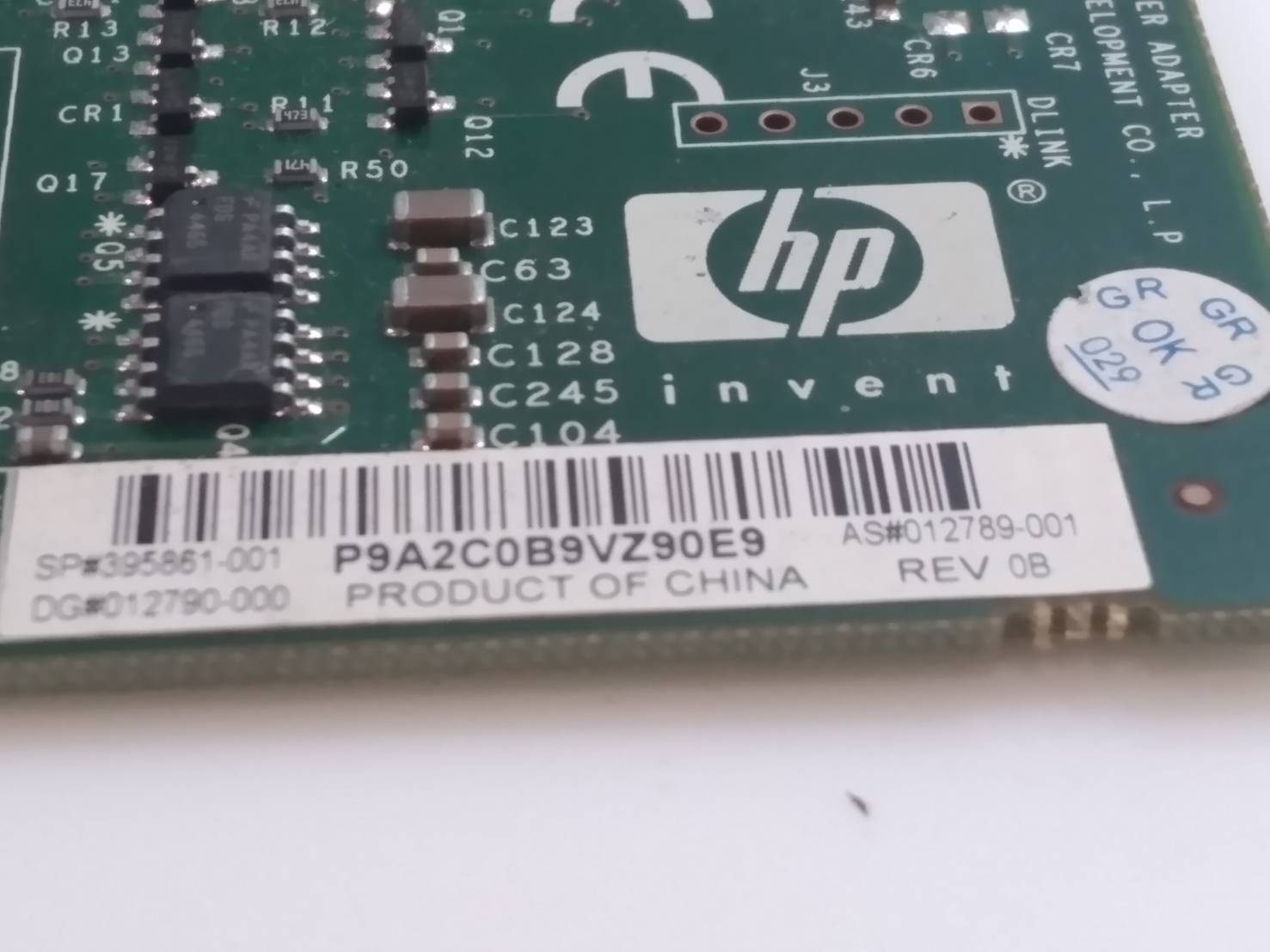 HP 395861-001 Gigabit Server Network Adapter PCI-E NIC 012789-001