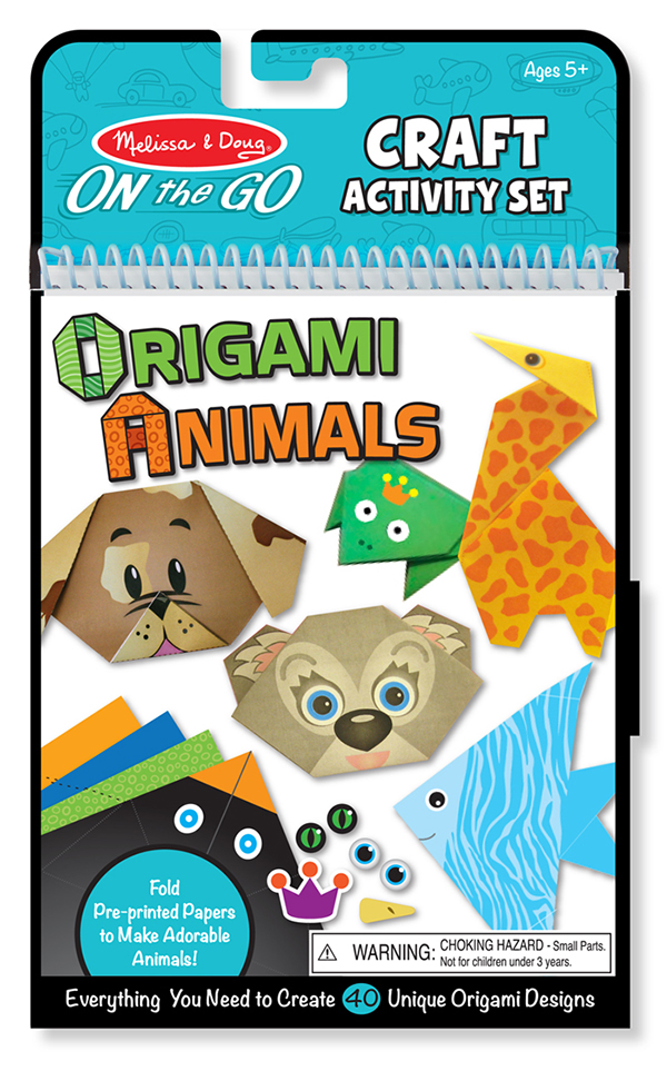 พับกระดาษแสนสนุก รูปสัตว์ต่างๆ ส่งเสริมการมีสมาธิ การออกแบบ On-the-Go Origami Set Melissa&Doug, ของเล่นเสริมพัฒนาการ, ของเล่น
