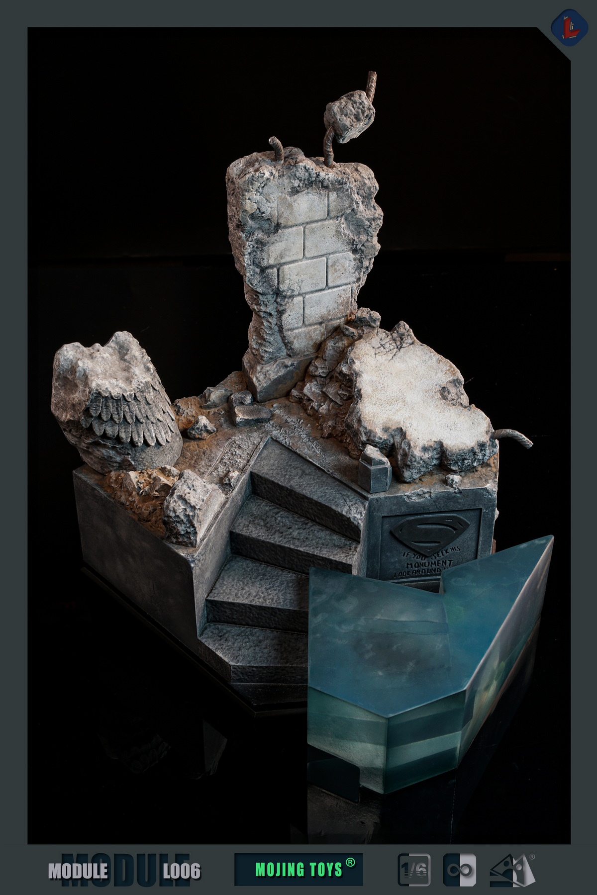 [สั่งจอง] mOjingToys Module series L006 1/6 : BVS Kryptonite Ruins DIORAMA BASE