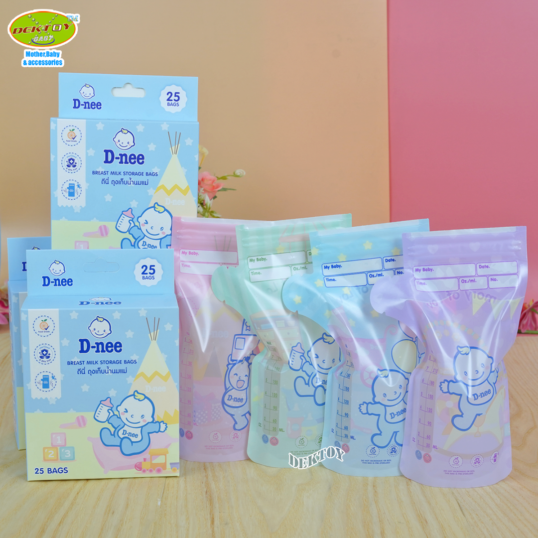 1 กล่อง D-nee ดีนี่ ถุงเก็บน้ำนมแม่ ขนาด 8 ออนซ์ บรรจุ 25 ใบ