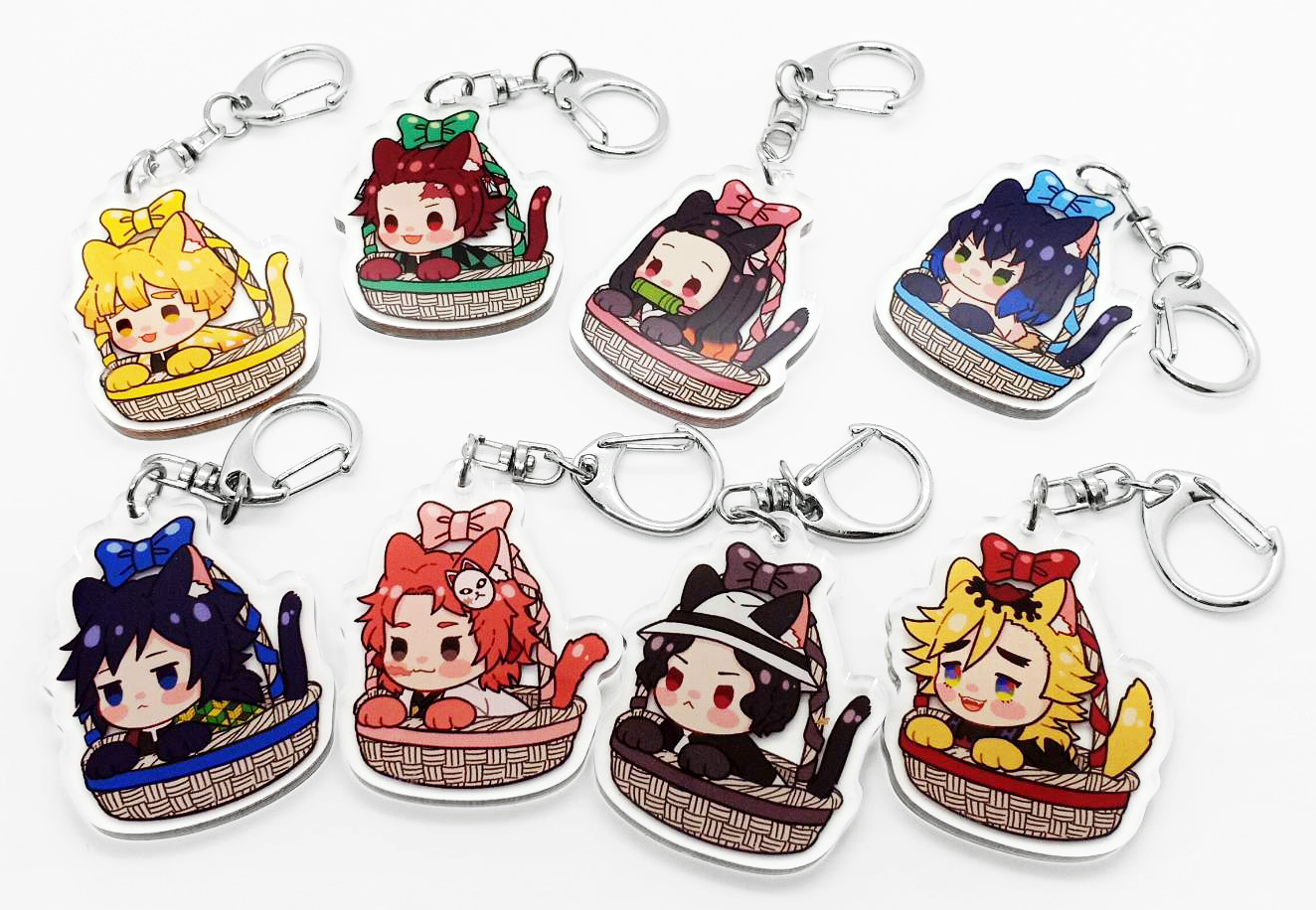 [In Stock] Cat Baskets Kimetsu no yaiba : *Acrylic Keychain*