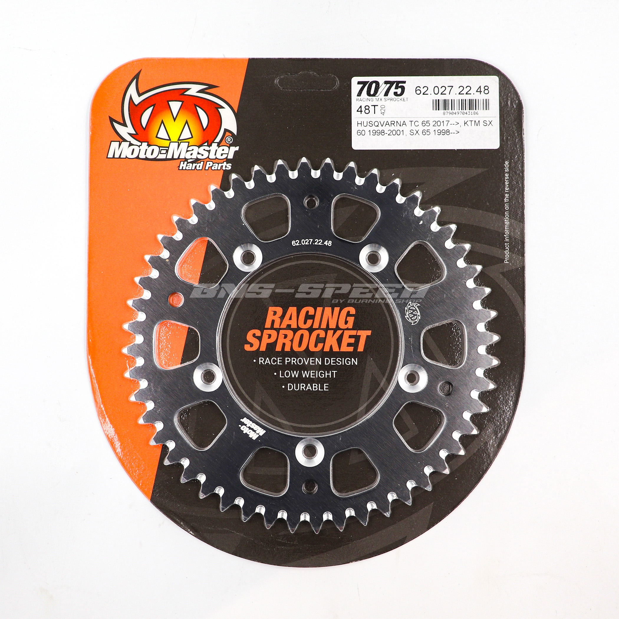 สเตอร์หลัง Moto Master Rear Sprockets 7075 48T (420) KTM 65SX 98-24, TC65 17-24