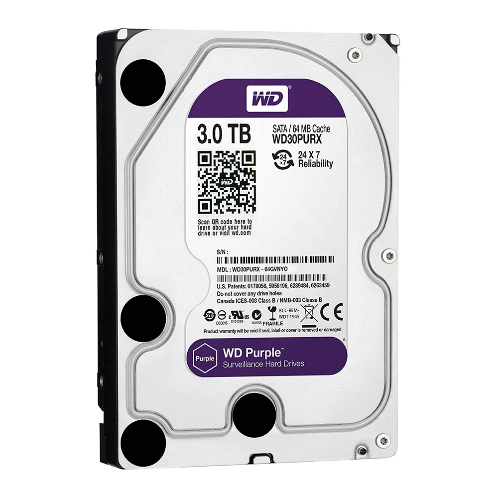 Harddisk WD Purple 3TB 64MB.,WD30PURZ