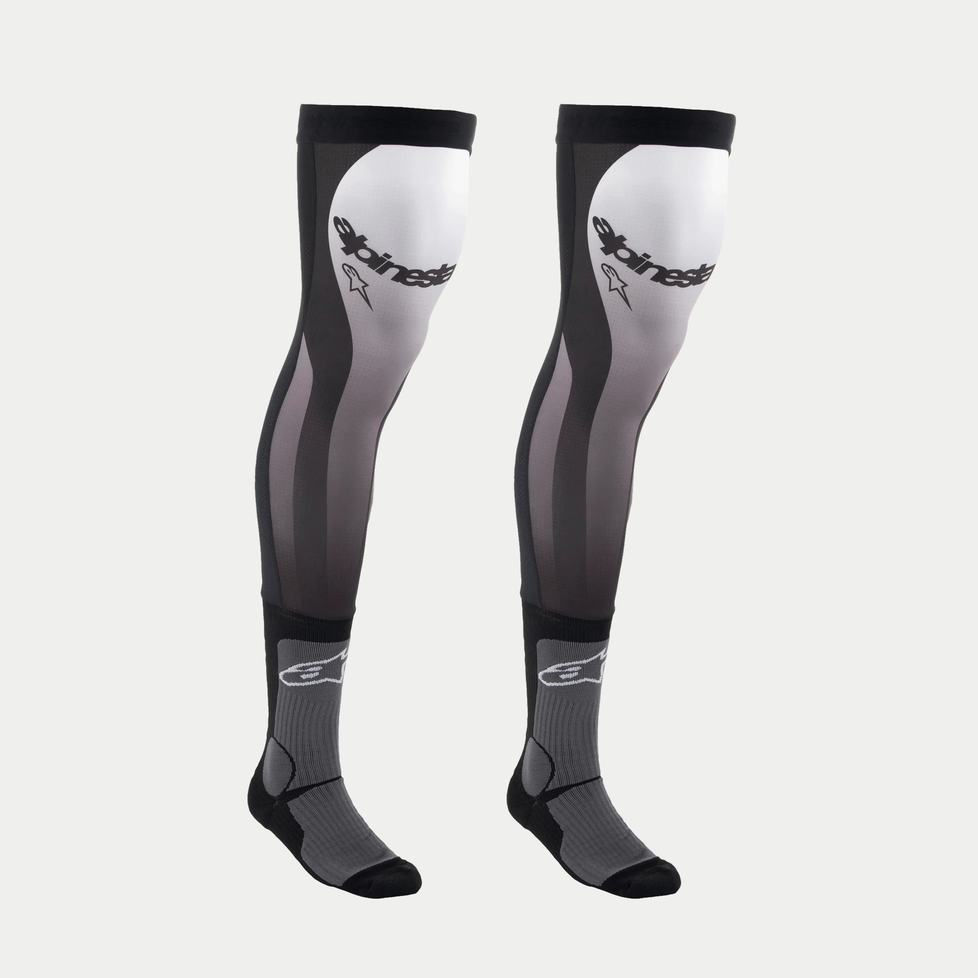ถุงเท้า Alpinestars Knee Brace Socks - Black/White
