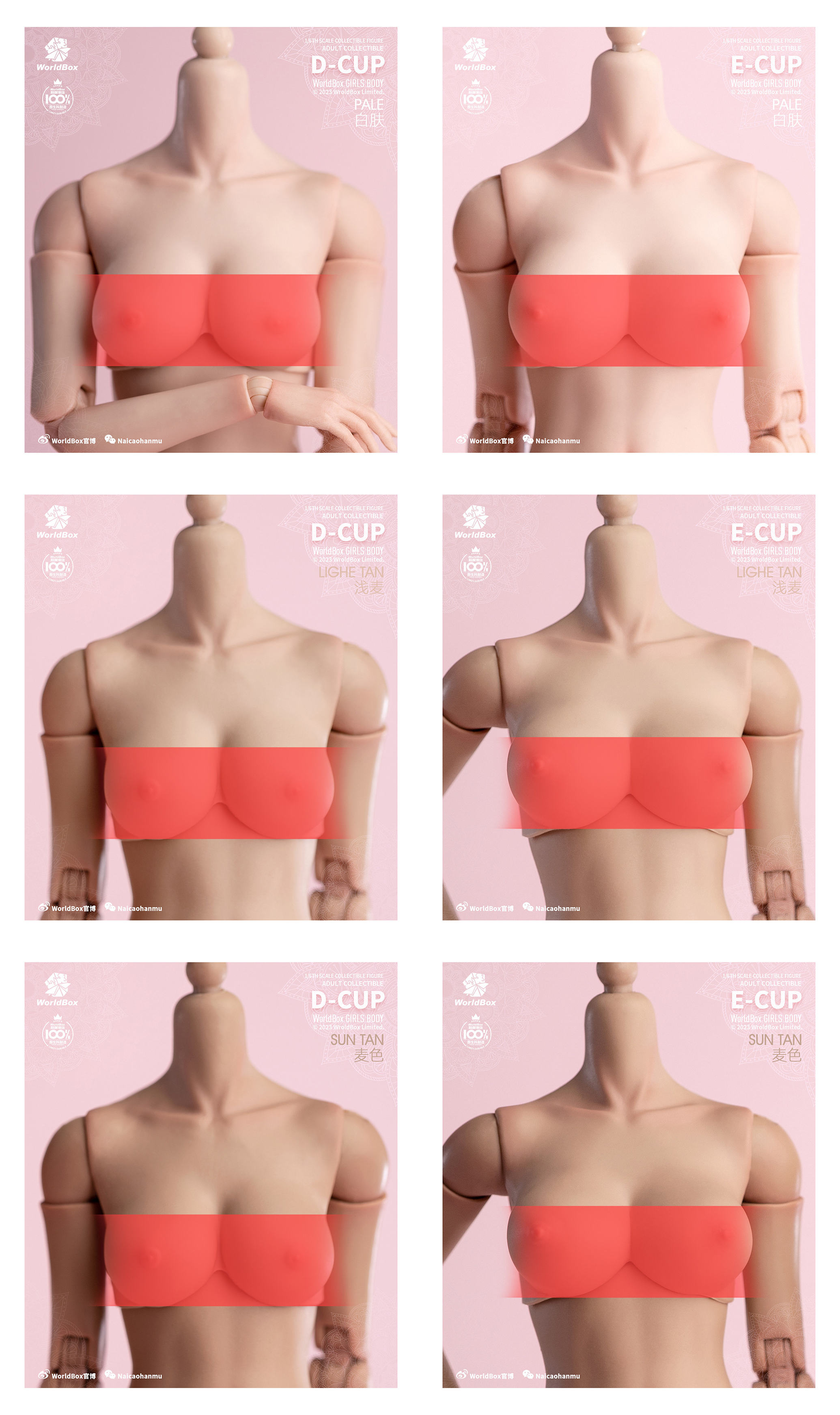 [สั่งจอง] Worldbox 1/6 : Female Body Big Breast Replacement Parts