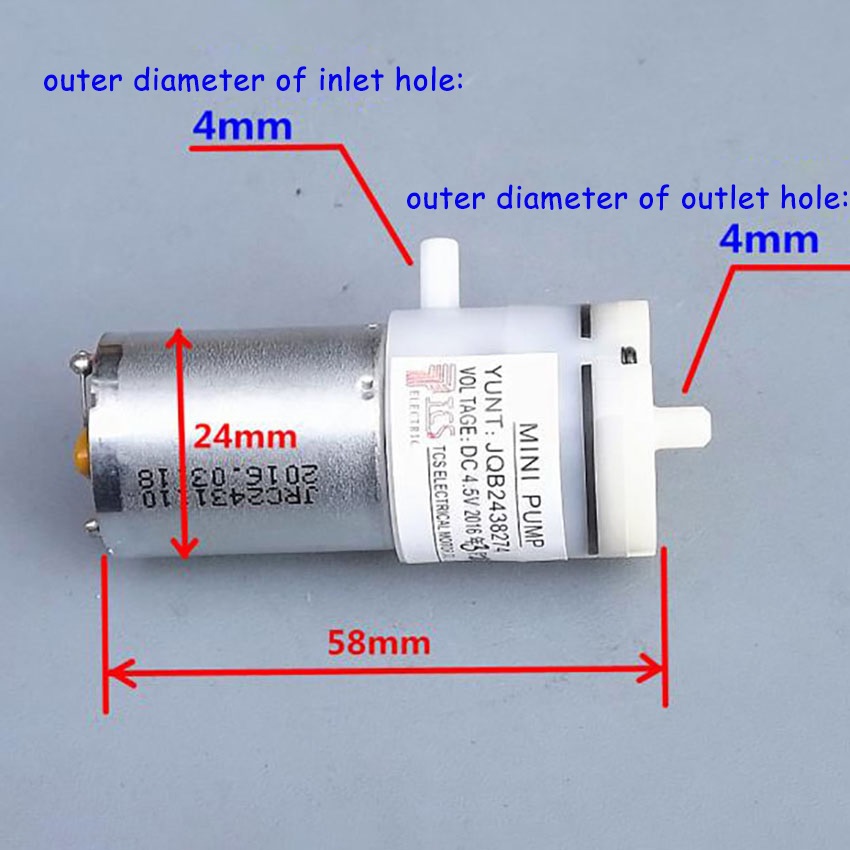ปั๊มน้ำขนาดเล็ก ปั้มลม 370 Micro vacuum pump pressure air pump DC 3V 3.7V 4.5V 5V