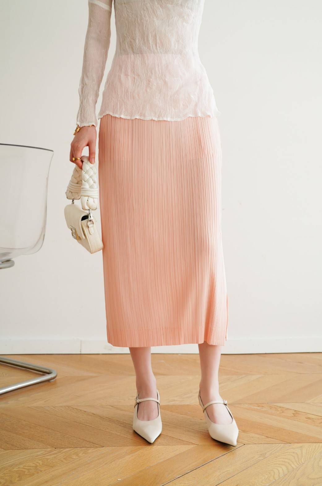 ยาว 32นิ้ว! 2MUAY รุ่น GJO7127 กระโปรงผู้หญิง กระโปรงอัดพลีทคุณภาพ 12สี FREE SIZE SIMPLY PLEATED SKIRT