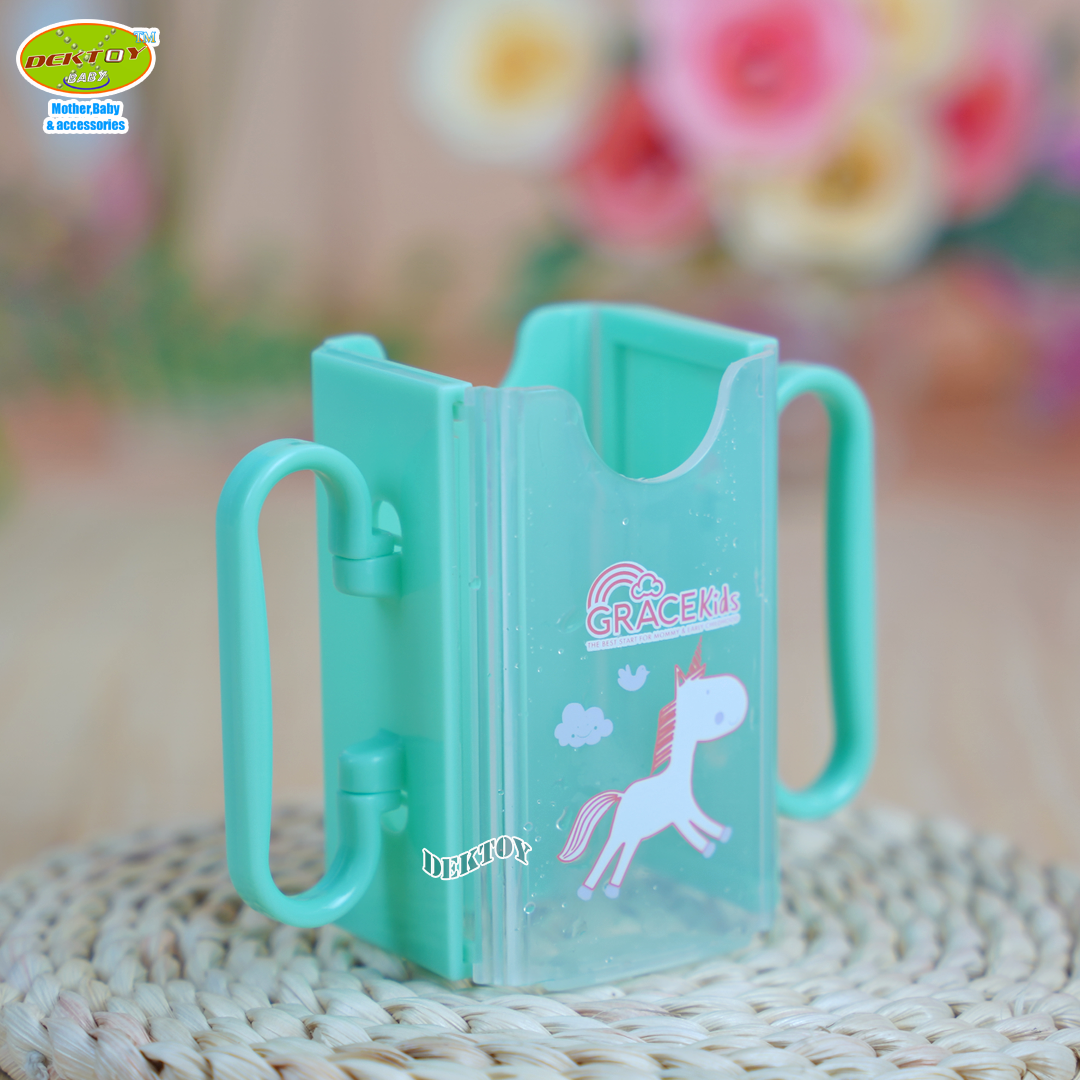 Grace Kids กล่องกันบีบนม ปรับขนาดได้ มีที่จับสะดวก ช่วยฝึกให้ถือกล่องนม ที่กันบีบกล่องนม ที่จับกล่องนม หัดดื่มนม