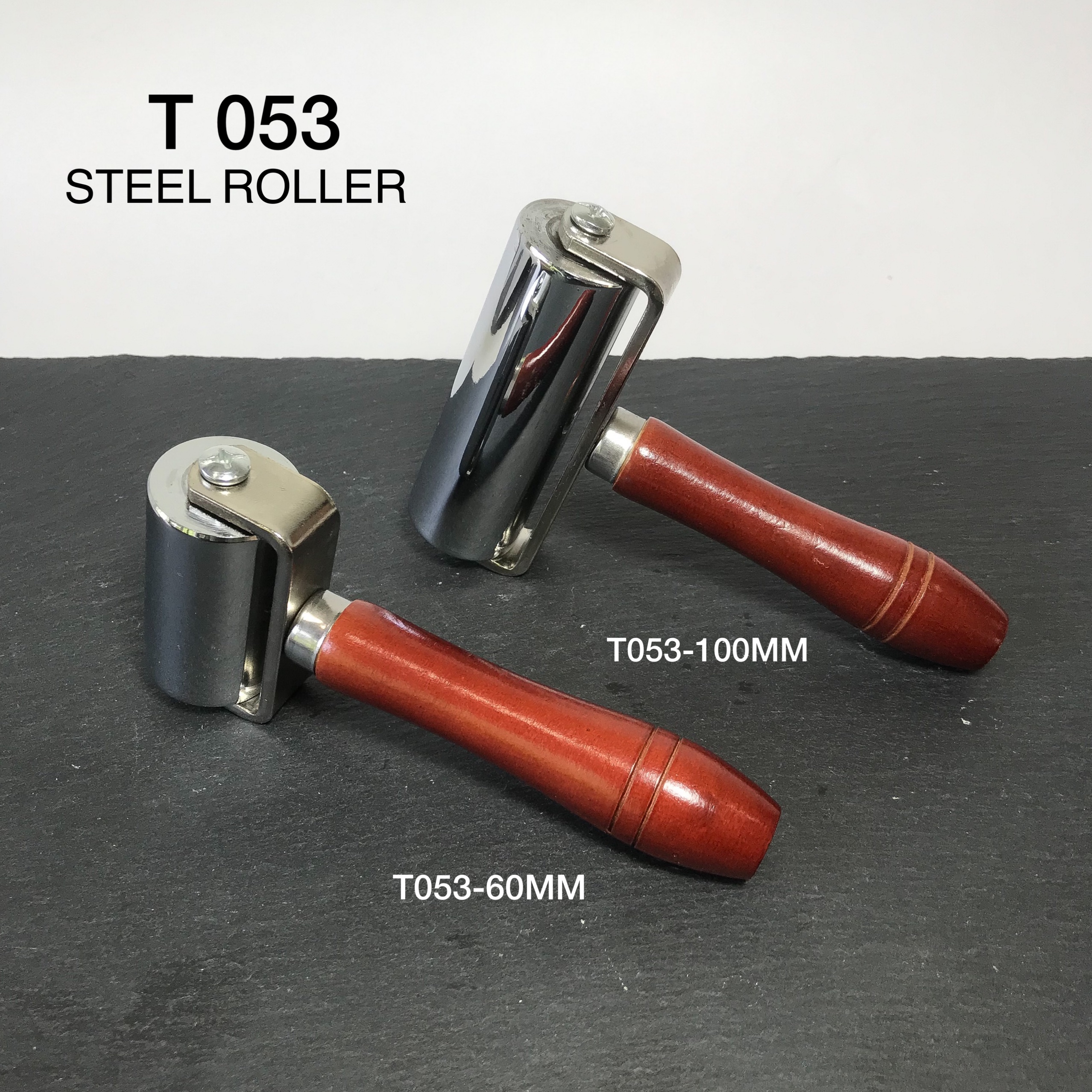 T053-60 ลูกกลิ้งเหล็ก หน้ากว้าง 60 mm คละสี สำหรับรีด กดทับ อุปกรณ์งาน DIY leatherbrass**ราคาต่ออัน**