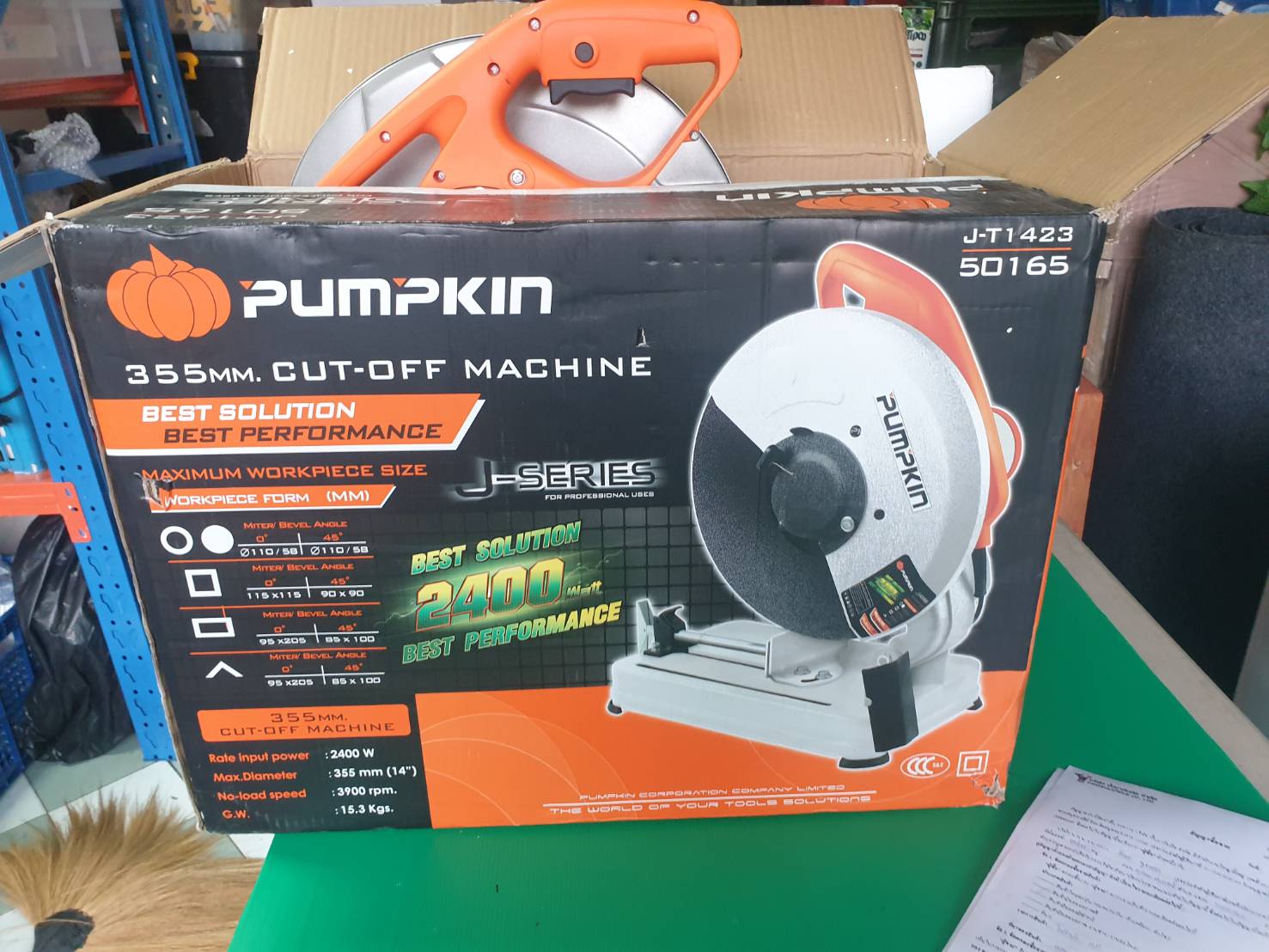 PUMPKIN แท่นตัดเหล็ก J-Series รุ่น J-T1423 ขนาด 14 นิ้ว กำลังไฟ 2,400 วัตต์