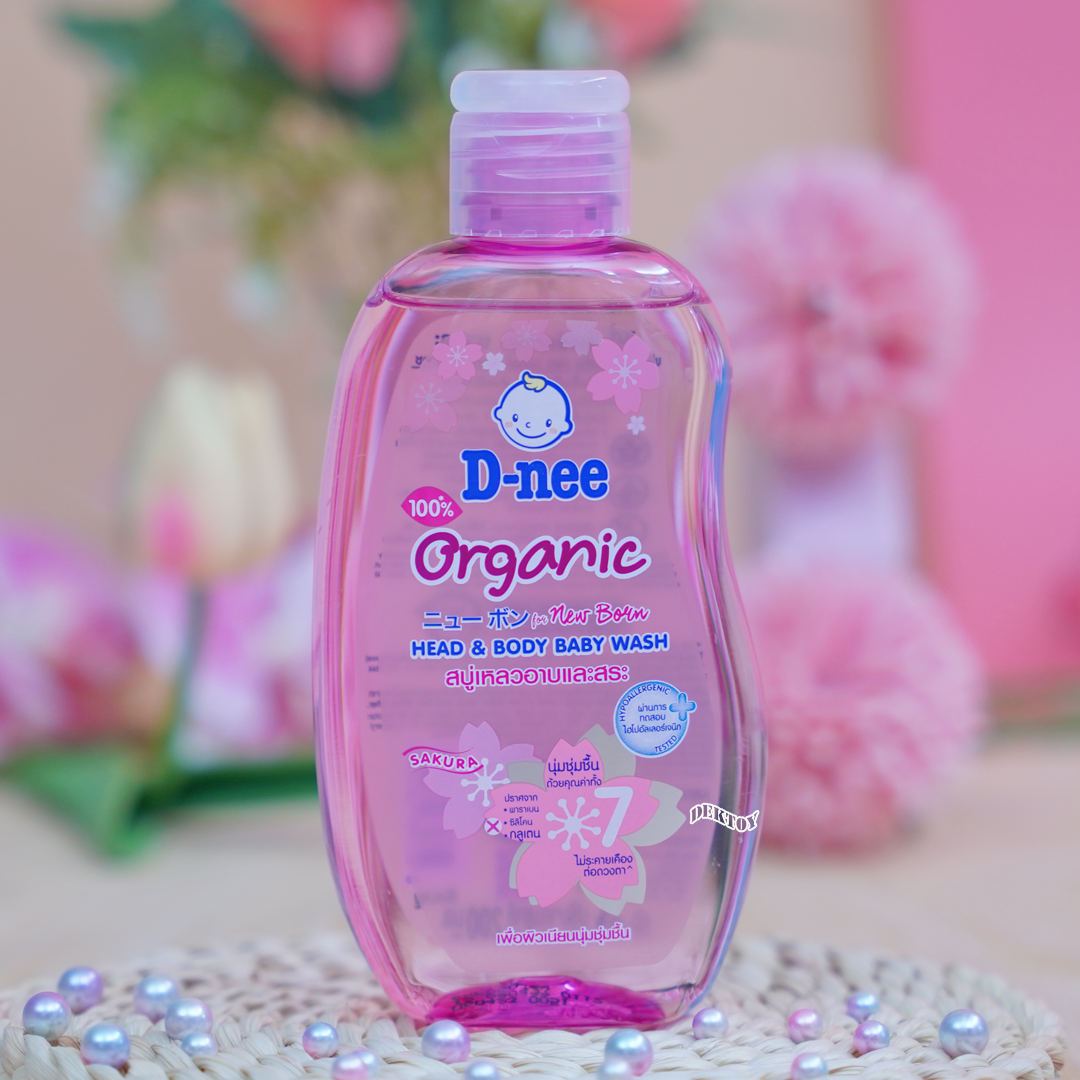 D-nee Organic ดีนี่ ออแกนิค สบู่เหลวอาบและสระผม 180 มล.