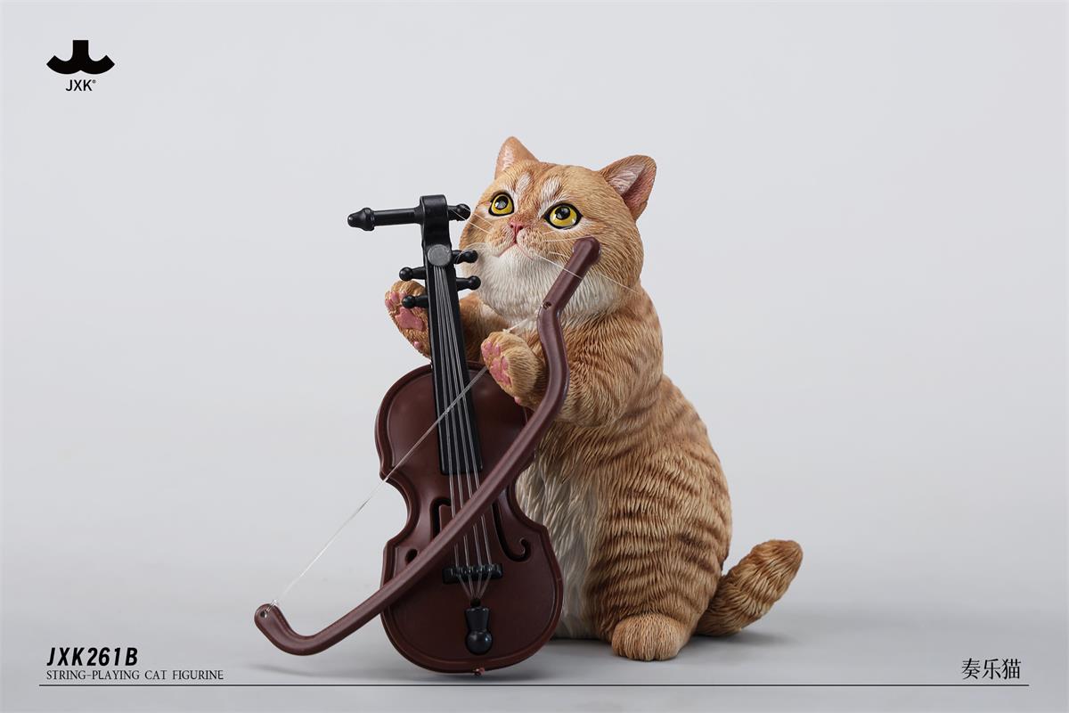 [สั่งจอง] JXK : String-Playing Cat Figurine