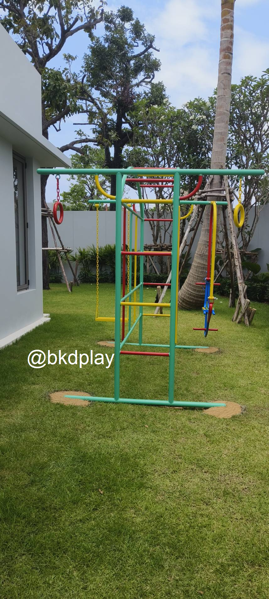 เครื่องเล่นสนามกลางแจ้ง เครื่องเล่นสนามเหล็ก ชุดชิงช้าปีนป่ายม้าโยก OutdoorPlayground, ราคาโรงงาน สั่งผลิต 10-20 วัน