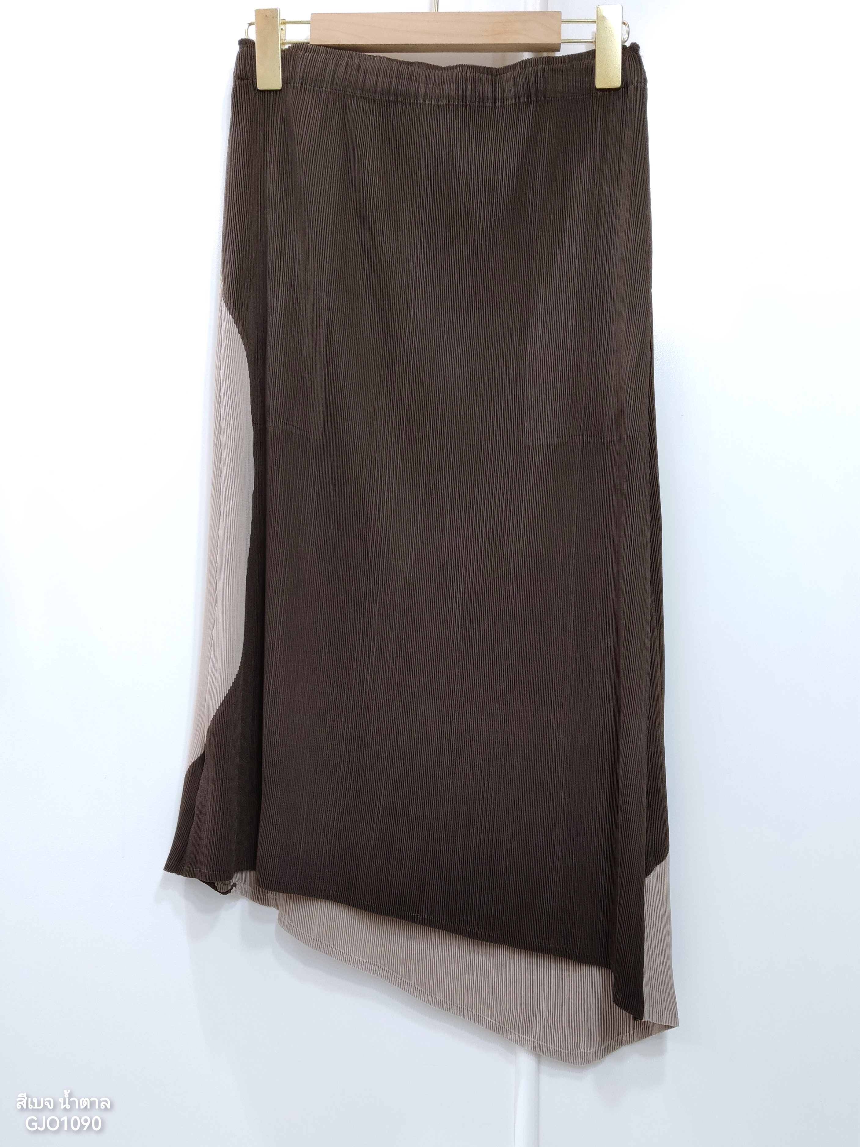ปรับราคาลง20%!! ยาว 26นิ้ว! 2MUAY รุ่น GJO1090 กระโปรงพลีทคุณภาพ TWO TONE PLEATED SKIRT 6 สี FREE SIZE