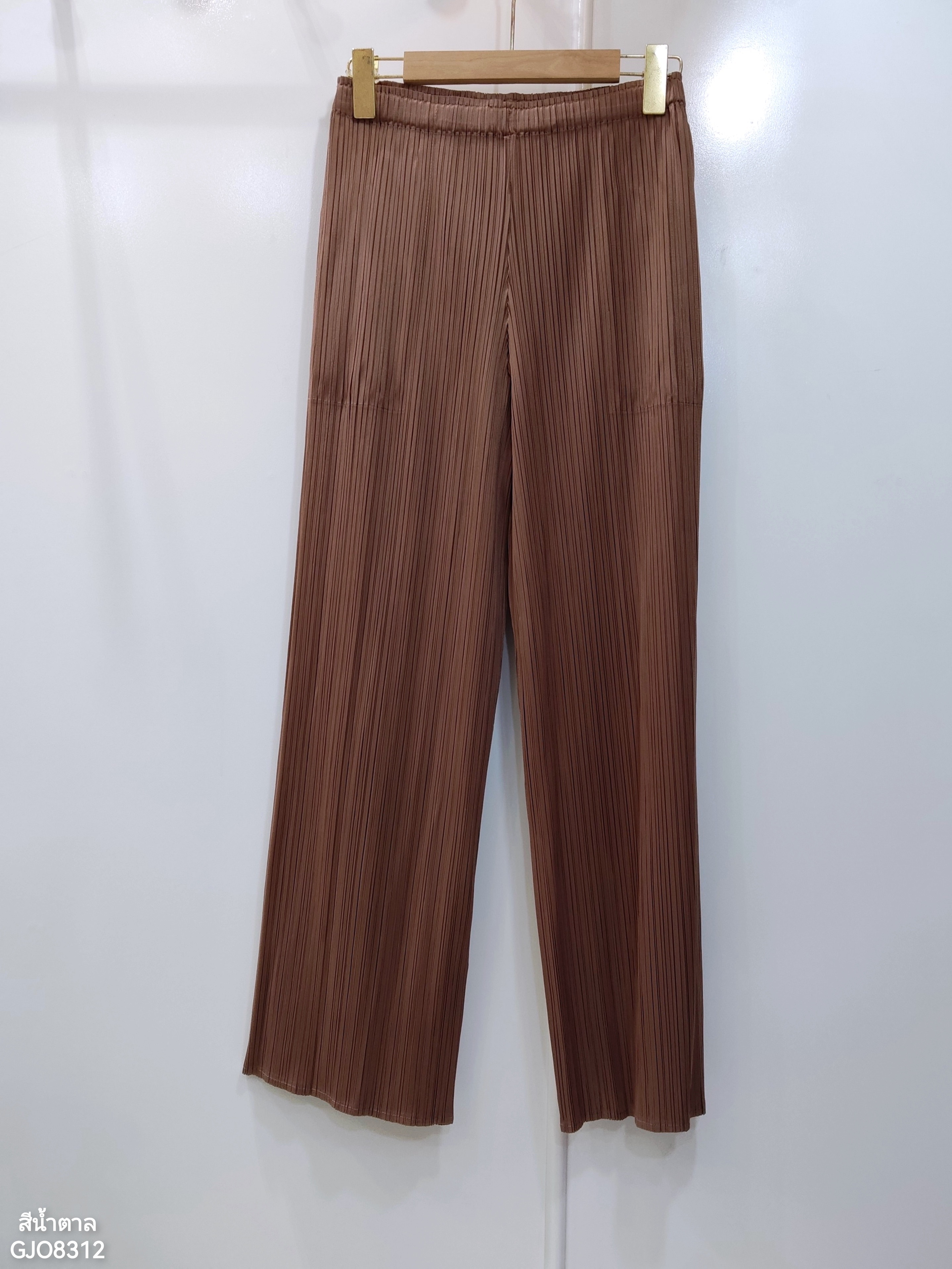 ยาว37นิ้ว! 2MUAY BASIC รุ่น GJO8312 กางเกงผู้หญิง กางเกงอัดพลีทคุณภาพ BASIC STRAIGHT PLEATED PANTS 12สี FREE SIZE