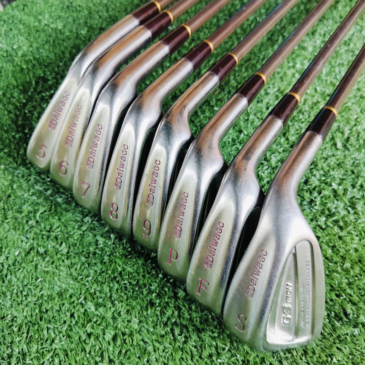 *** ไม้ผู้หญิงหรือซีเนียร์ค่ะ*** ชุดเหล็ก DAIWA G3 IRON TWIN SOLE & HIGH POWER ก้าน METACARBO WHISKER FLEX A มีเหล็ก 5 6 7 8 9 P S F ครบเลยค่ะ ไม้กอล์ฟพรีเมี่ยมมือสอง ของแท้ By NakaraLuxurious