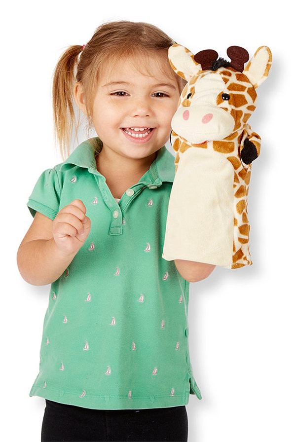 ชุดหุ่นมือ 4 ตัว (ฟาร์ม) ทำจากผ้าคุณภาพดี ส่งเสริมจินตนาการ ส่งเสริมให้เด็กสร้างเรื่อง สวมบทบาท Zoo Friends Hand Puppets Melissa&Doug, รุ่น 9081 ของเล่นเสริมพัฒนาการ,ของเล่น