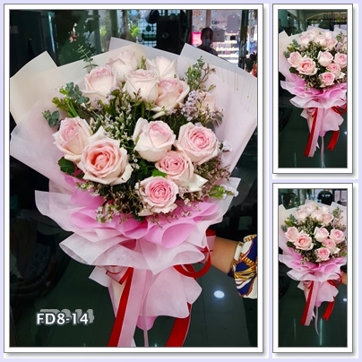 FD8-14 : ช่อกุหลาบชมพู