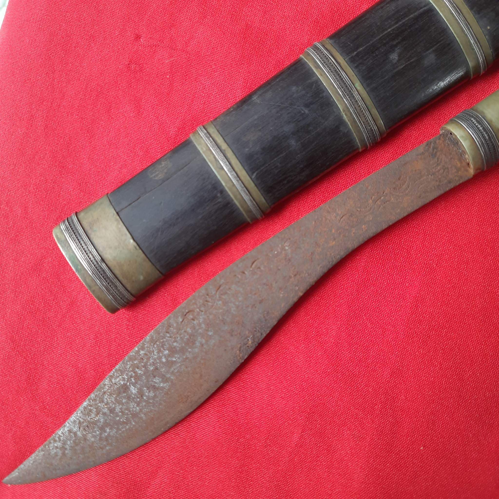 โปรไฟลุก🔥 โปรไฟลุก🔥 มีดหมอ ด้ามไม้ พญางิ้วดำ แกะสลัก พ่อแก่