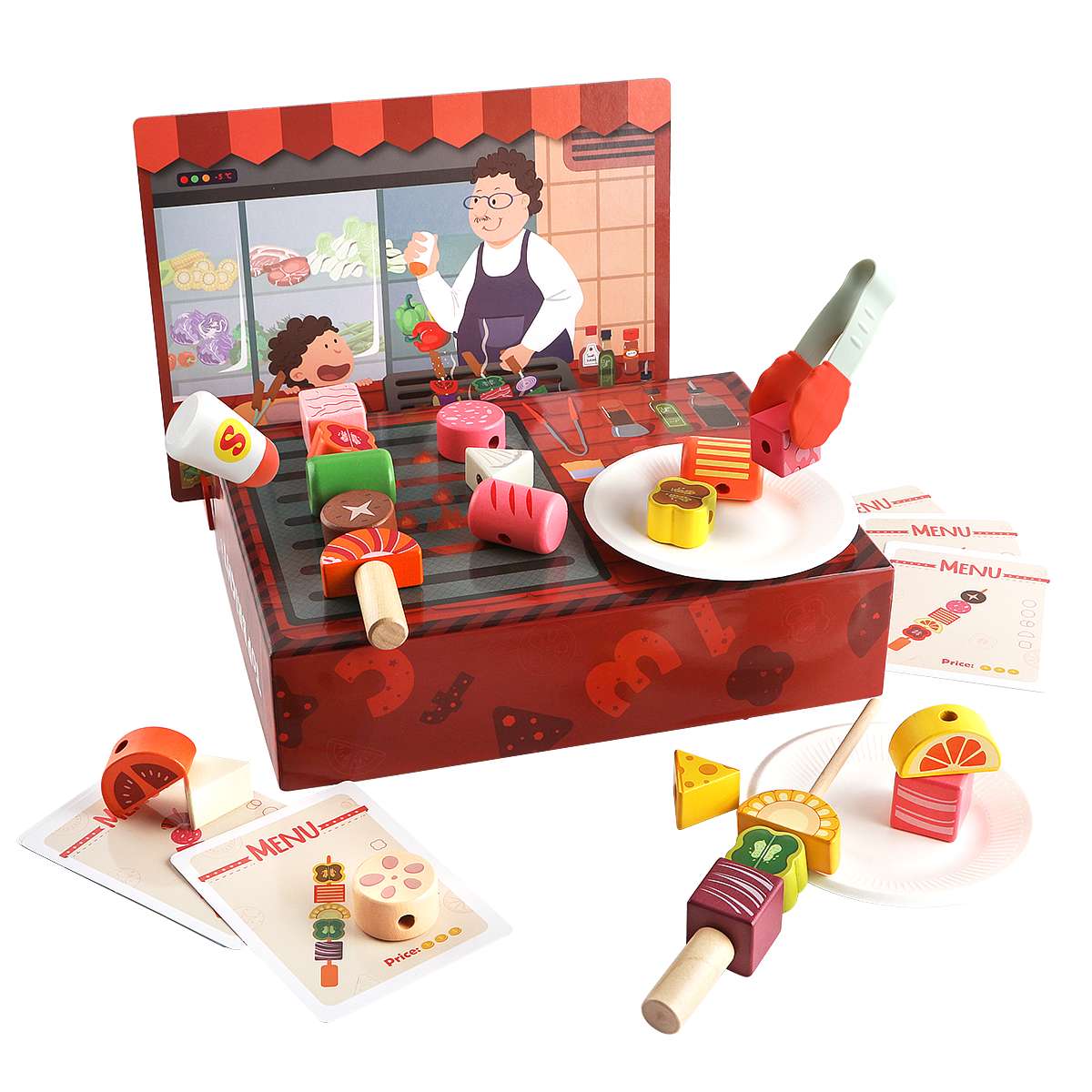 ชุดปิ้งบาร์บีคิวแสนอร่อย ,เรียนรู้รูปทรงต่างๆ สำหรับเด็ก,ของเล่นเสริมพัฒนาการ ,ของเล่นเสริมทักษะ,ของเล่นเด็ก, สื่อการสอนอนุบาล