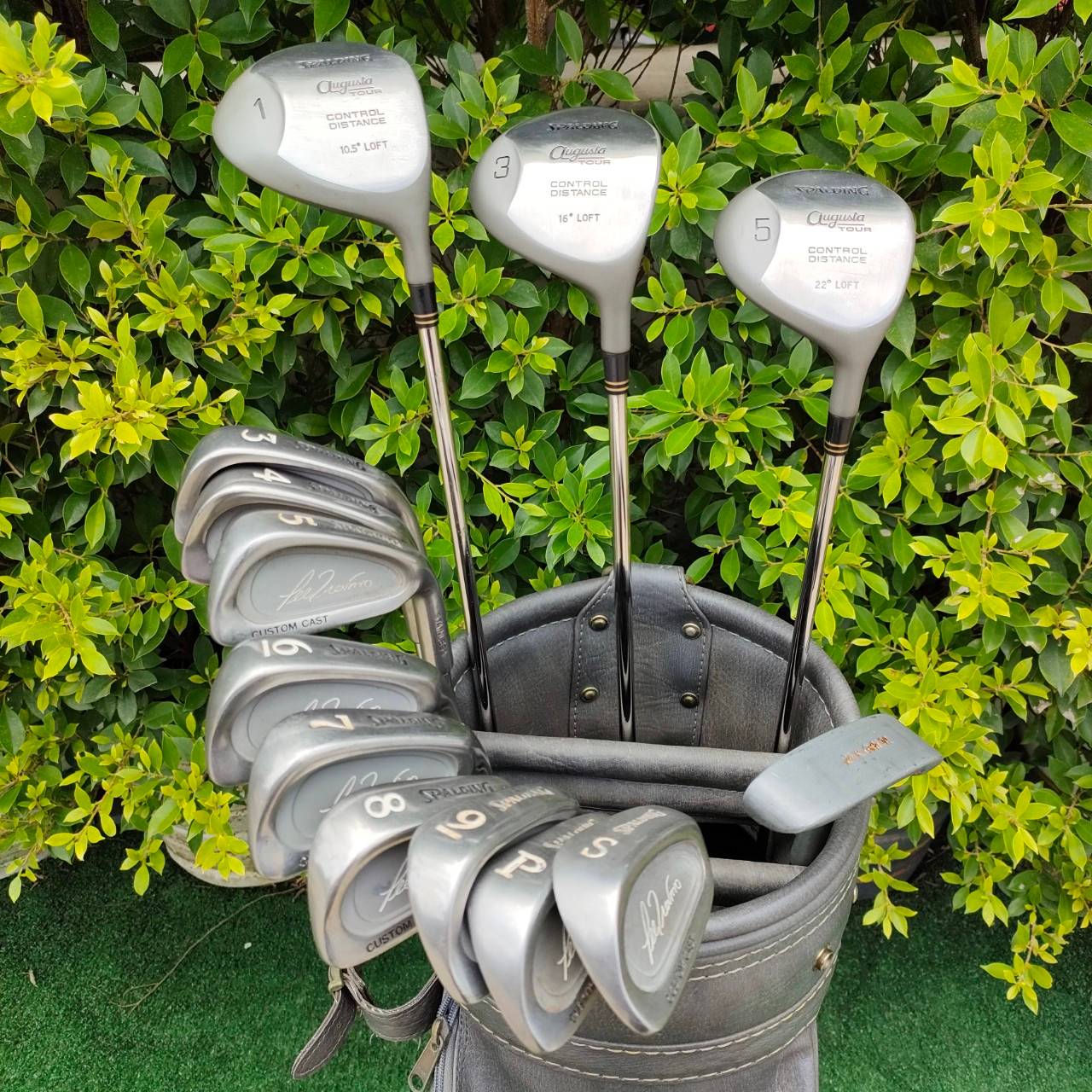 ไม้กอล์ฟครบชุด FULLSET SPALDING AUGURTA TOUR , ถุงกอล์ฟหนัง ไม้กอล์ฟมือสอง ของแท้ BY NakaraLuxurious