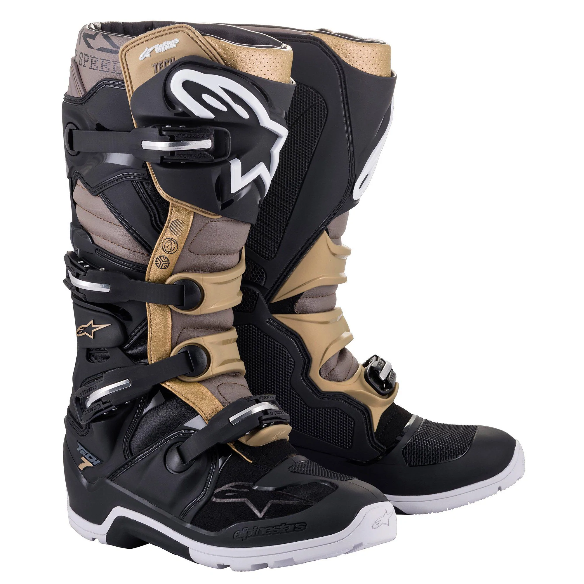 รองเท้า Alpinestar TECH 7 ENDURO DRYSTAR® BOOTS - Black/Gray/Gold