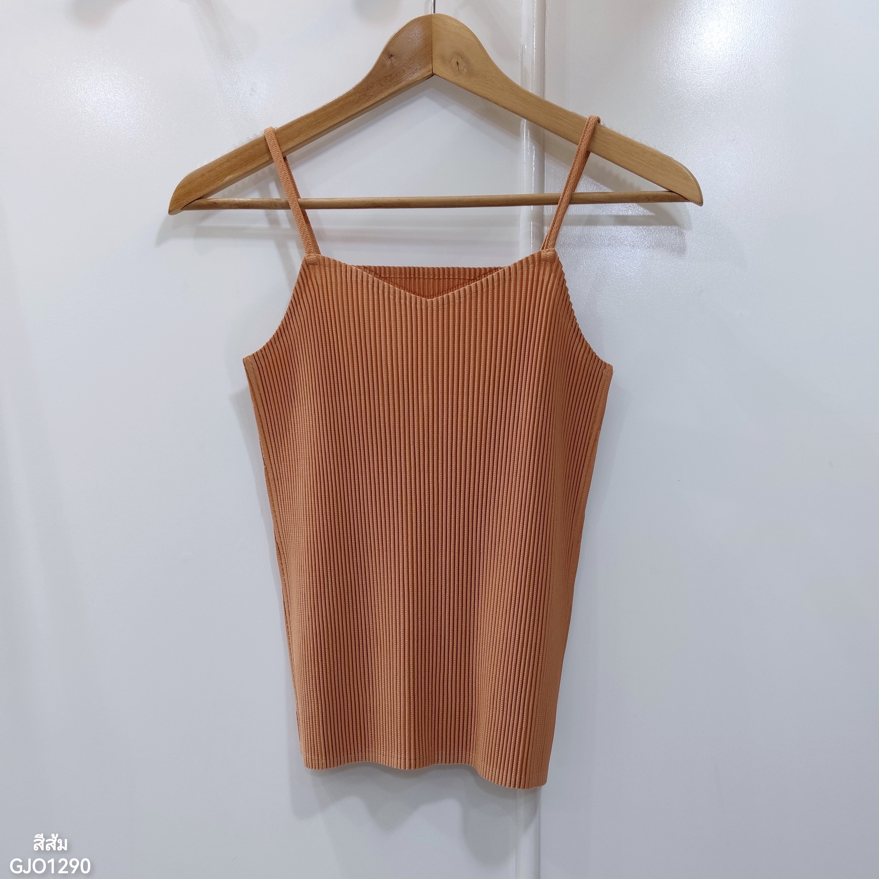 ปรับราคาลง20%!! 2MUAY BASIC รุ่น GJO1290 เสื้อพลีทคุณภาพ THICK CAMISOLE PLEATED TOP 9 สี FREE SIZE