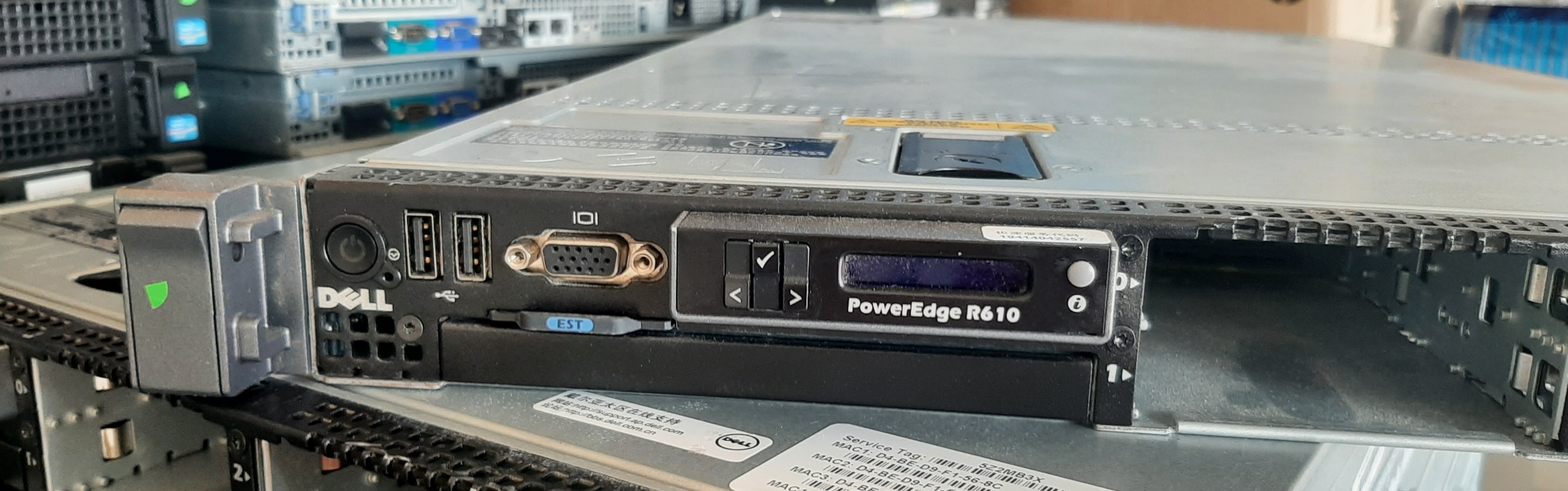 เซิร์ฟเวอร์มือสอง สภาพดี Dell PowerEdge R610 (X5650 Ram4GB HDD sas 2.5 300 GB x4 PSU x1) ประกัน 1 เดือน