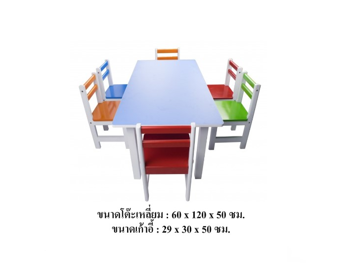 ชุดโต๊ะไม้ผืนผ้า พร้อมเก้าอี้ไม้ 6 ตัว ทำกิจกรรมกลุ่ม โต๊ะเขียนหนังสือเด็ก โต๊ะพร้อมเก้าอี้เด็กพร้อมส่ง สำหรับเด็ก อนุบาล โรงเรียน เนอสเซอรี่ ศูนย์พัฒนาเด็กเล็ก