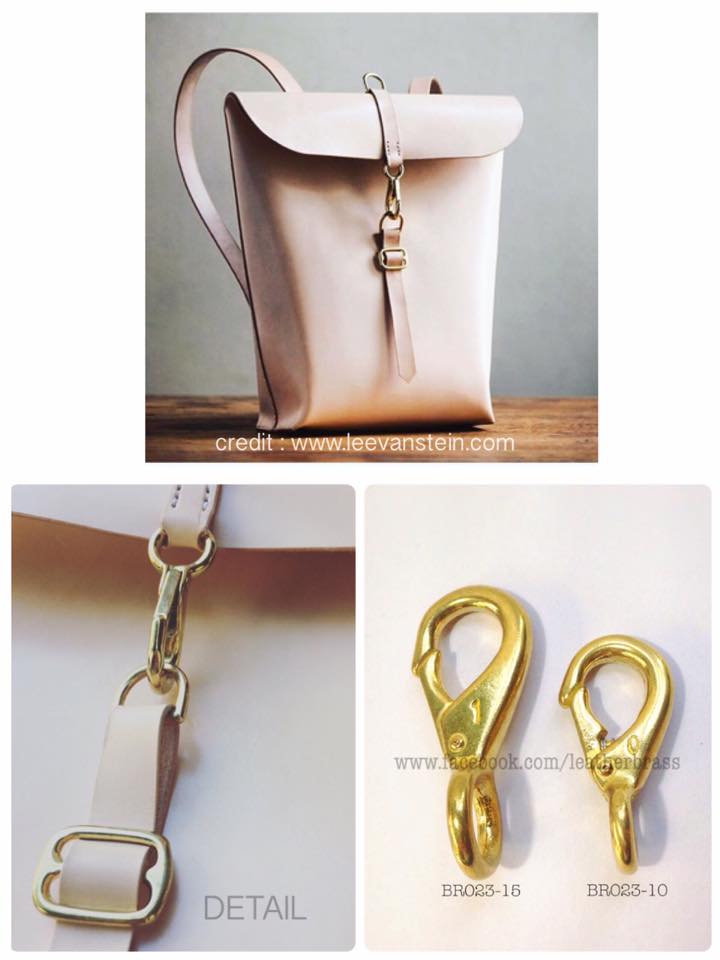 ฺBR076 ตะขอกระเป๋า อะไหล่ทองเหลืองแท้ อุปกรณ์กระเป๋า อุปกรณ์งานหนัง leatherbrass**ราคาต่อชิ้น**