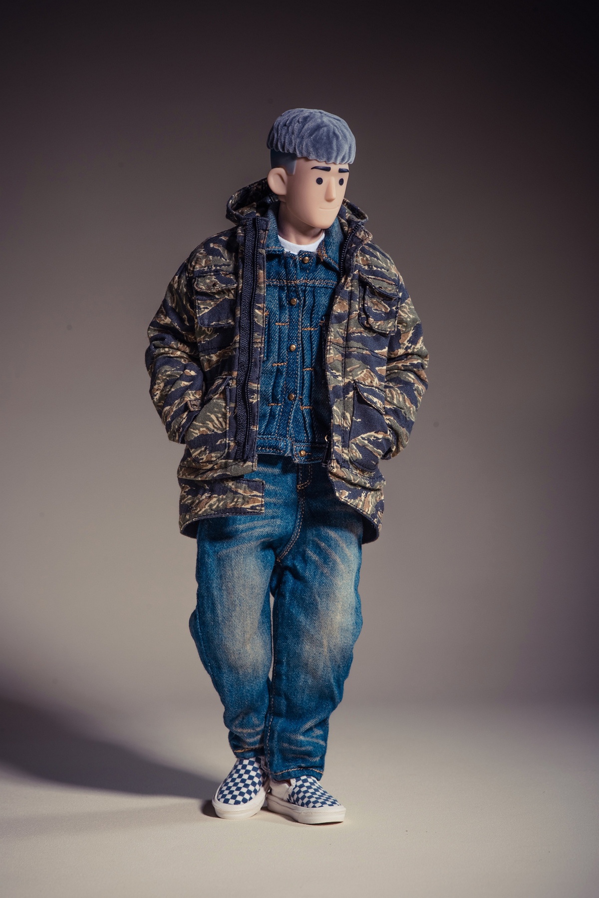 [พร้อมส่ง] trickyMan12 1/6 : easy to play (ครบเซต บอดี้ หัวชุด) - 202414b (+เสื้อยีนส์)"