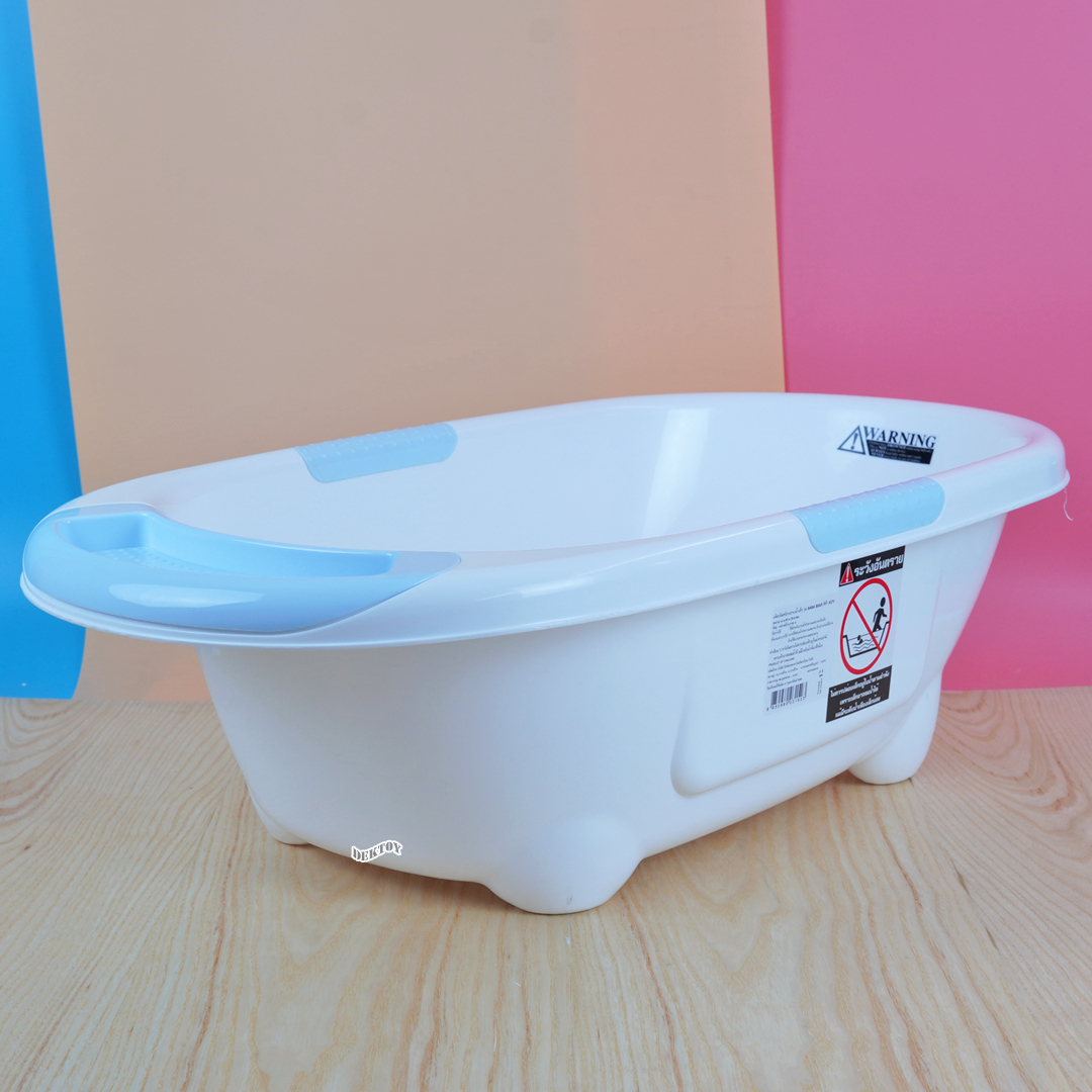 NANNY แนนนี่ อ่างอาบน้ำเด็กแนนนี่ ทูโทน มีจุกปล่อยน้ำ N273 ลาย Baba