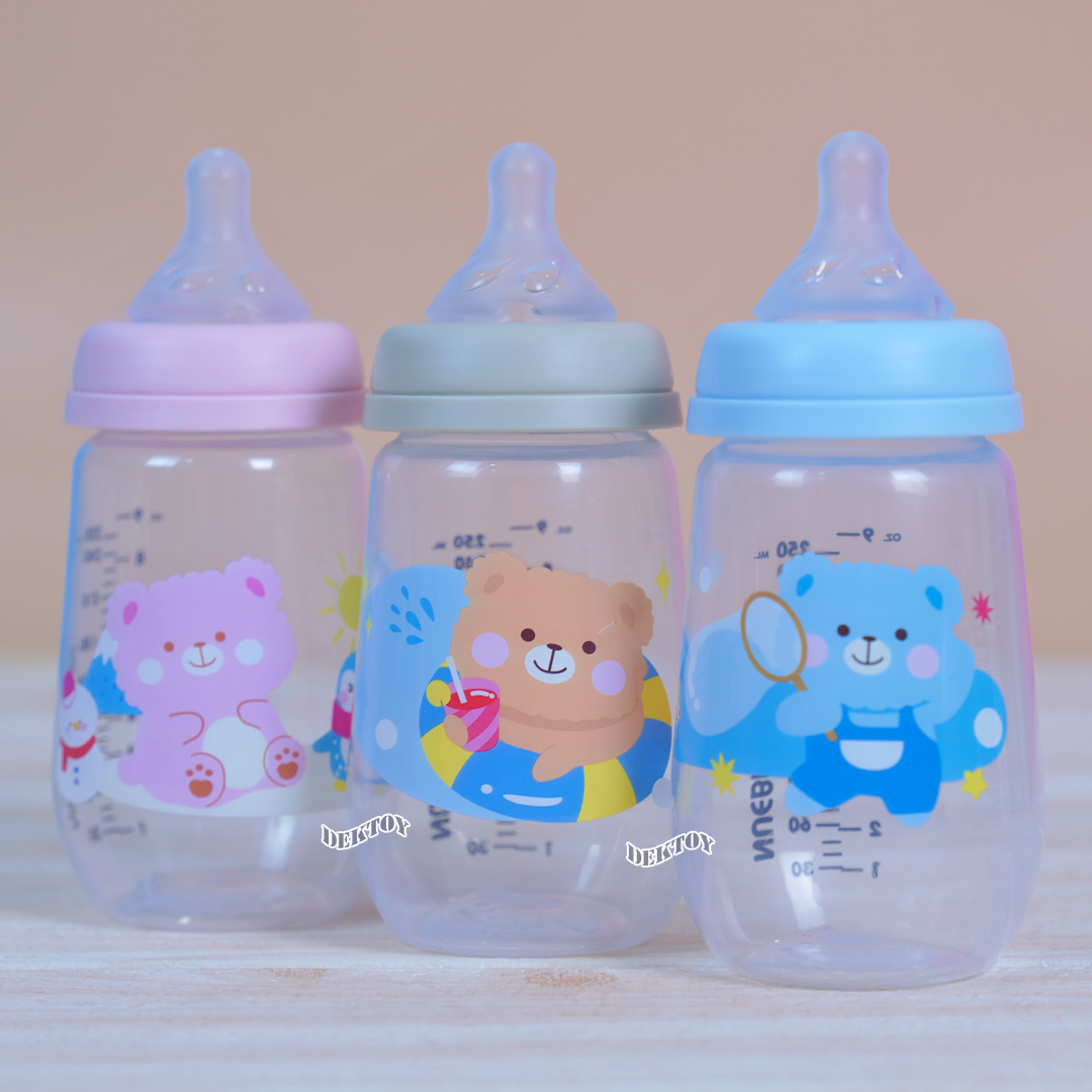 Nuebabe นูเบบ ขวดนมPPนูเบบคอกว้างรุ่นMellow พร้อมจุก Anticolic ไม่ดูดไม่ไหล 4ออนซ์/9ออนซ์