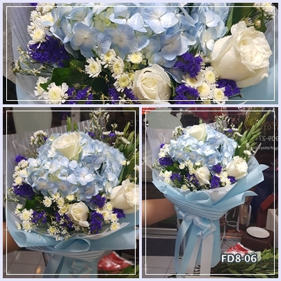 FD8-06 : ช่อไฮเดรนเยีย,กุหลาบ