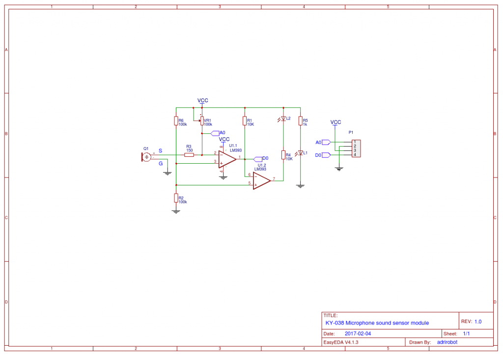 โมดูลไมโครโฟน เซนเซอร์เสียง Microphone sound sensor module KY-038