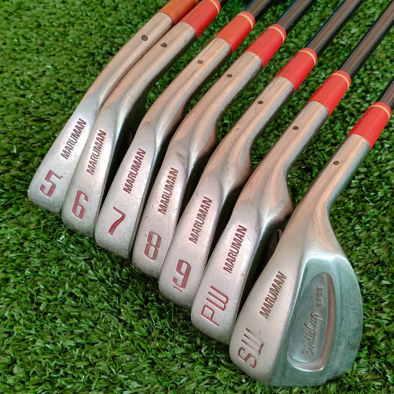 ** ไม้กอล์ฟสำหรับผู้หญิง ** ชุดเหล็ก MARUMAN BINDIA CUP SPSS มีเหล็ก 5-9 เเละ PW SW ก้าน COBALT CARBON FLEX L