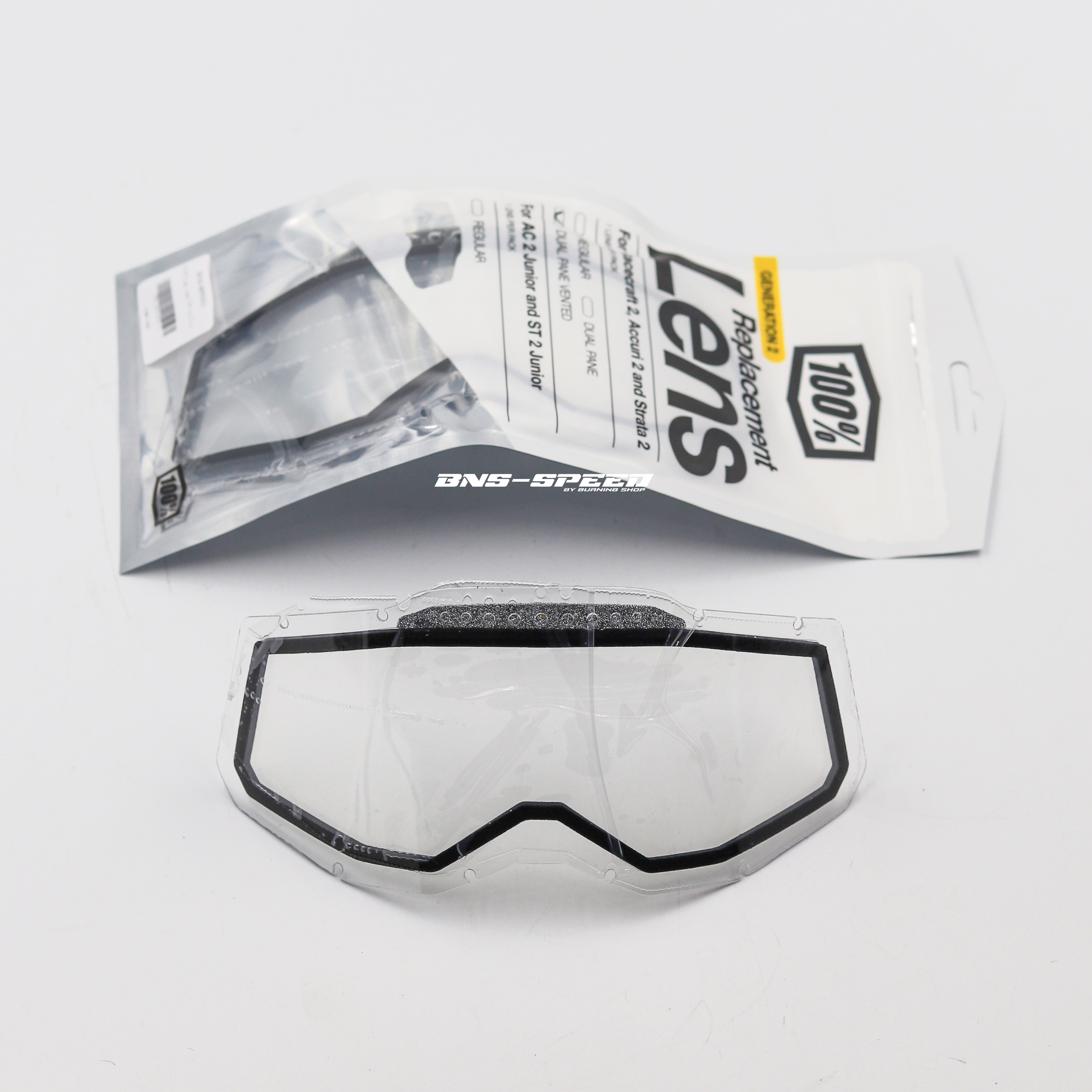 เลนส์แว่น 100% GEN2 Dual Pane RC2/AC2/ST2 Clear Lens (รุ่นกันฝ้า)